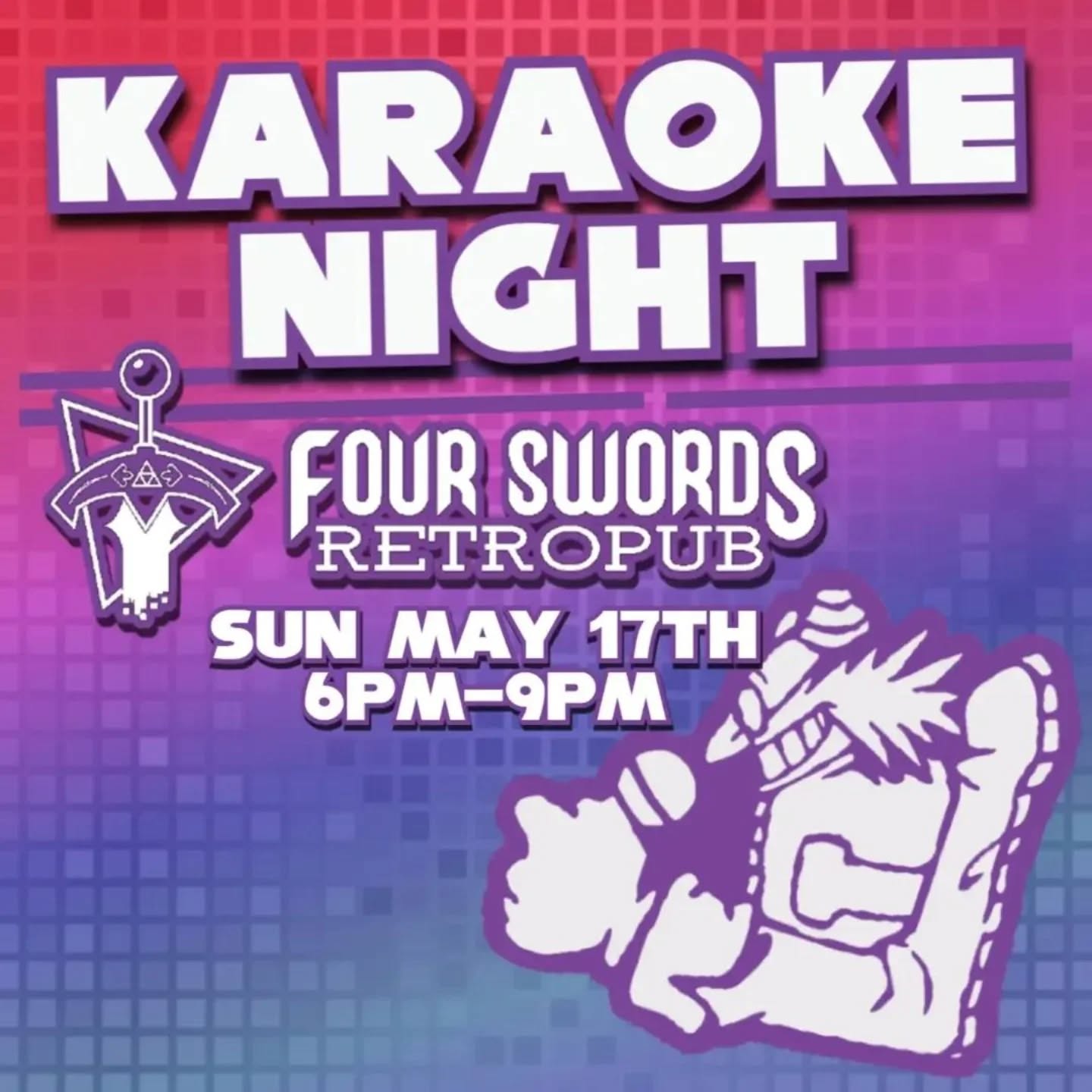 ๐ค THIS SUNDAY โจ
Karaoke from 6-9pm with Eli & James @nerdsofmarquette ๐
Free event on the lower level of Masonic Square Mall! Enjoy some ramen, games & karaoke fun. ๐
Graphic done by @eli301don ๐ซ