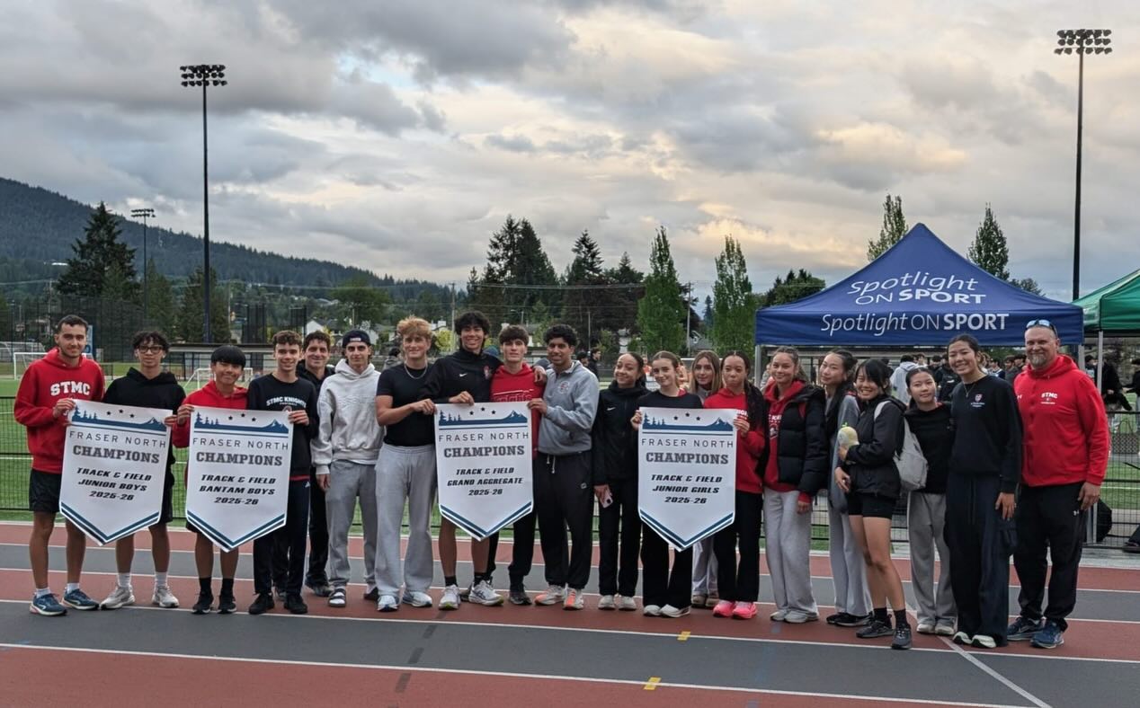 Track. Field. Dominance.
Our STM Knights showed up strong at the Fraser North Championships — bringing home banners, breaking limits, and proving what happens when hard work meets heart.
⚔️ Junior Boys Champions
⚔️ Bantam Boys Champions
⚔️ Junior Girls Champions
⚔️ Track & Field Grand Aggregate Champions
Proud of every athlete, coach, and supporter who helped make this happen. The Knights continue to rise.
📸 @mbadesha
#STMC #STMKnights #FraserNorthChampions #TrackAndField