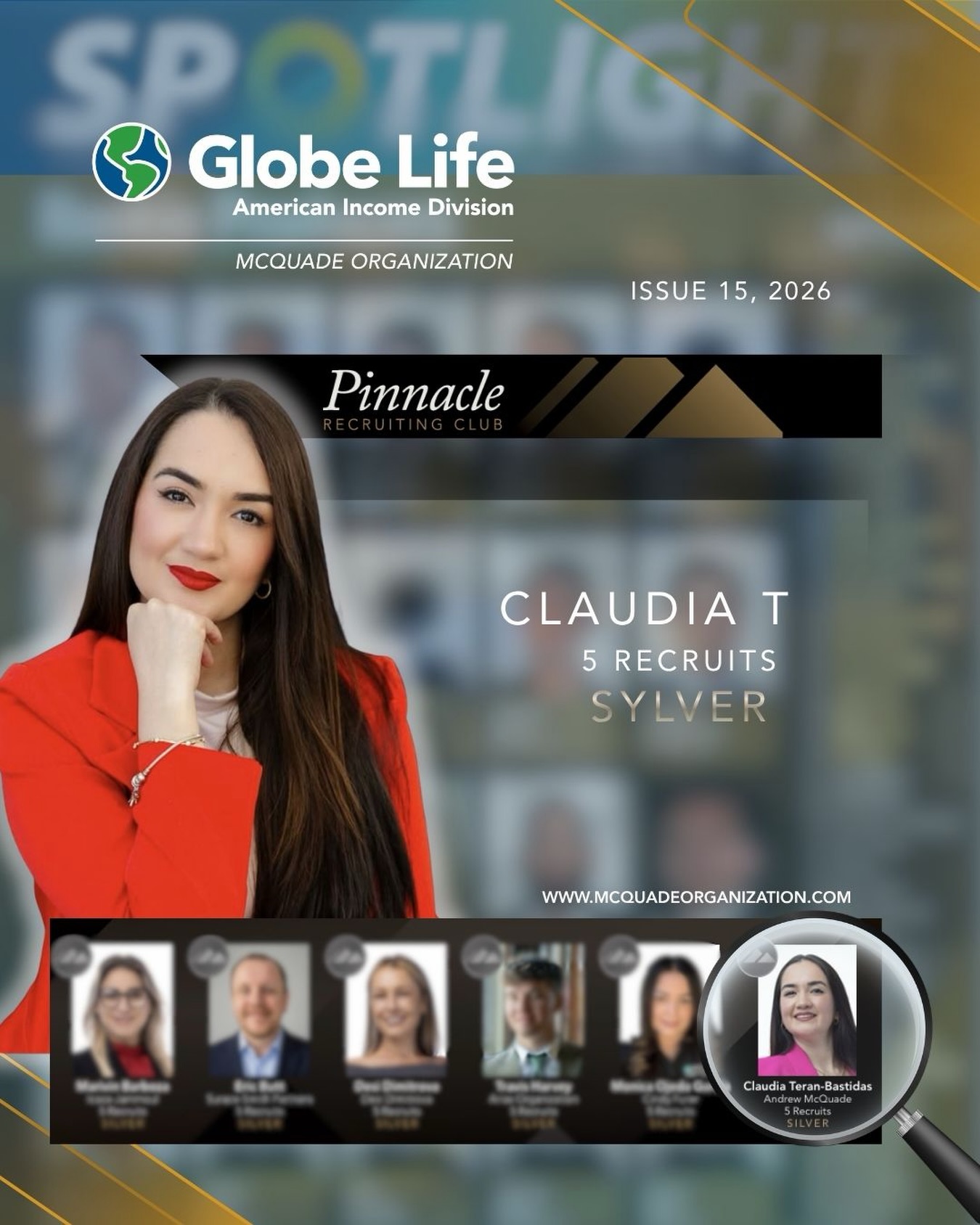Congratulations Claudia T on achieving Silver status in the Pinnacle Recruiting Club! ✨
Your leadership, consistency, and commitment to growing your team continue to inspire the McQuade Organization. Proud of everything you’re building and this well-deserved recognition! 🚀
Drop a 👏 in the comments to congratulate Claudia on this milestone!
***************
Felicitaciones Claudia T por alcanzar el nivel Silver en el Pinnacle Recruiting Club! ✨
Tu liderazgo, consistencia y compromiso con el crecimiento de tu equipo continúan inspirando a toda la organización McQuade. Muy orgullosos de todo lo que estás construyendo y de este reconocimiento tan merecido. 🚀
¡Déjale un 👏 en los comentarios para felicitar a Claudia por este gran logro!
#mcquadeorganization #leadership #recruiting #teamgrowth #pinnaclerecruitingclub