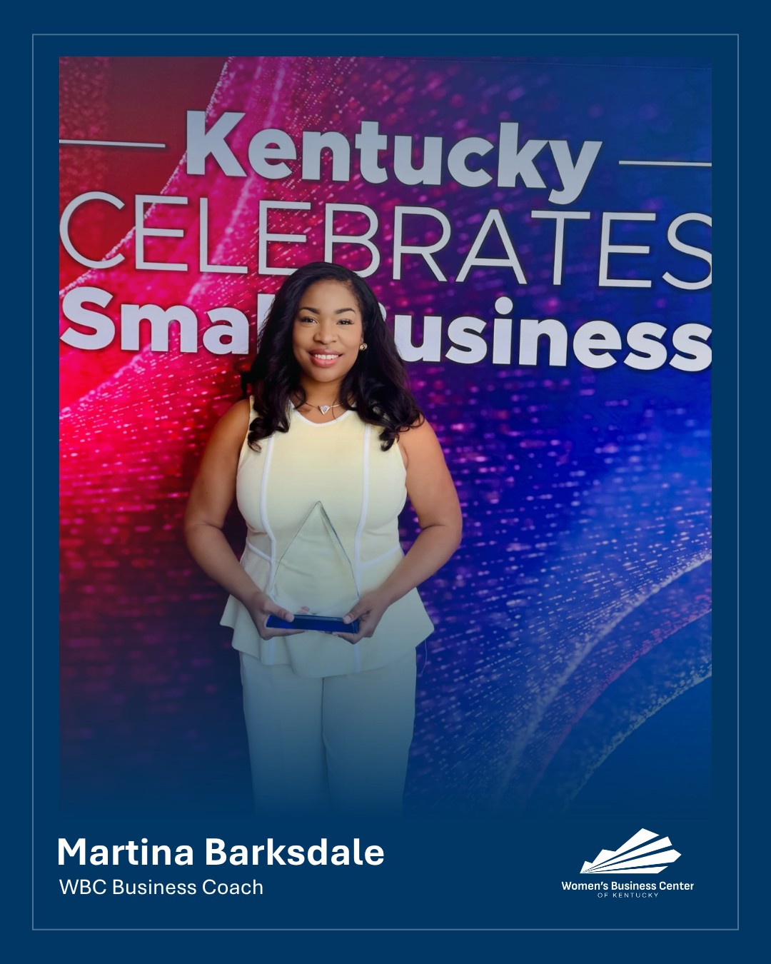 We love seeing women in our broader network recognized and celebrated. Congratulations to Martina Barksdale @_martibarksdale, now stepping in as a new Business Coach, and to Cynthia Lee Stuart @cynlee08 of Cyn Lee Sales, a previous Strong Women Strong Coffee speaker, on being honored during Kentucky Celebrates Small Business 2026. Moments like this reflect the strength, leadership, and momentum women continue to build across Kentucky.
If you’re building a business and looking for guidance, encouragement, or practical support, connect with the Women’s Business Center of Kentucky with the link in our bio: @wbckentucky
#WBCKentucky #WomenInBusiness #KentuckySmallBusiness #StrongWomenStrongCoffee #Entrepreneurship #BusinessSupport #WomenEntrepreneurs #KentuckyBusiness #SmallBusinessGrowth #CommunityVentures