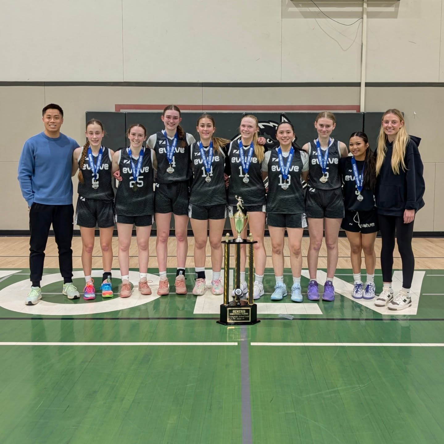 BACK 2 BACK 🏆🏆
Our Evolve ladies take the Girls HS division at the 2026 Genesis Classic.
2nd year in a row for our Girls program to take the crown here.
Amazing work from everyone involved. Congrats to @emma.elliott11 with the player of the game award.
Proud of you girls!