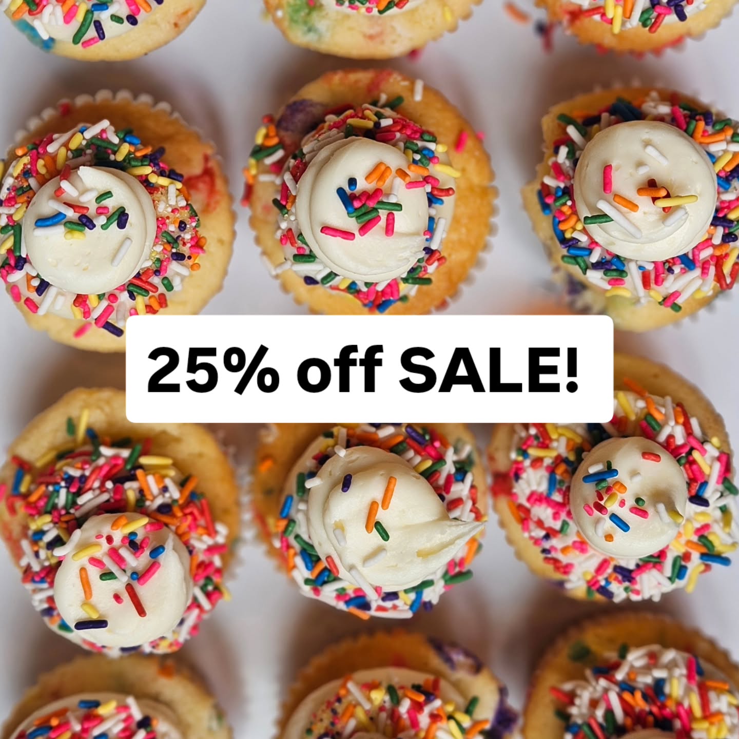 End of Saturday sale! 25% off all baked goods until sold out!