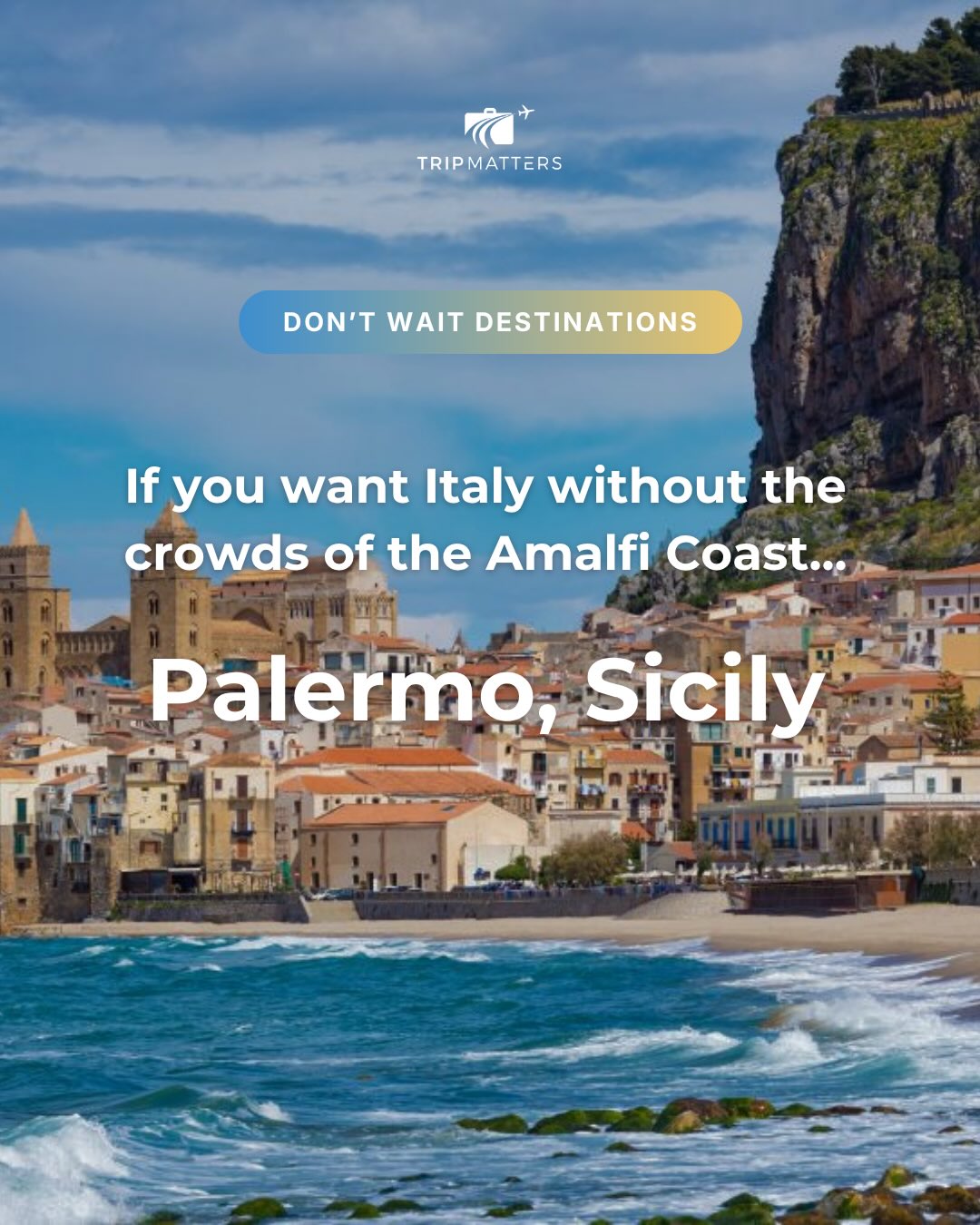 If you’re looking for Italy but want something less crowded and more local, Sicily has been gaining attention for a reason.
Palermo offers a completely different experience, but where you stay, how you route it, and how you structure your time there all matter more than people expect.
One of our travel advisors, Roxanne, recently designed a custom itinerary for a client traveling through Istanbul, Palermo, and Sorrento, three destinations that each offer something completely unique but were seamlessly connected.
That’s usually the difference between a good trip and a great one.
#SicilyTravel #Palermo #ItalyTravel #TravelAdvisors