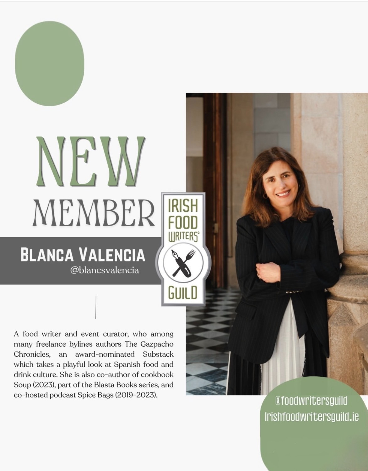 My first "byline" was the gossip column in my high school paper in Costa Rica (I eventually became the editor!). I think even then I knew what I really wanted was to tell stories about people.
This week I was invited to join the Irish Food Writers' Guild, and I've been happily celebrating for days.
Thinking of the kitchens that taught me, in Madrid, London, Dublin, Chicago and Seville. Of the @spicebagspod podcast years with @jiemeimeichin and @deelaffan of our @blasta Soup, our cookbook. Of every person who has read, liked or recommended my posts or articles.
Of Dublin, which has become home.
Food has always been the lens by which I look at a film, a painting, an expression, a person. I feel lucky to be among writers who share the same passion.
Thank you @foodwritersguild