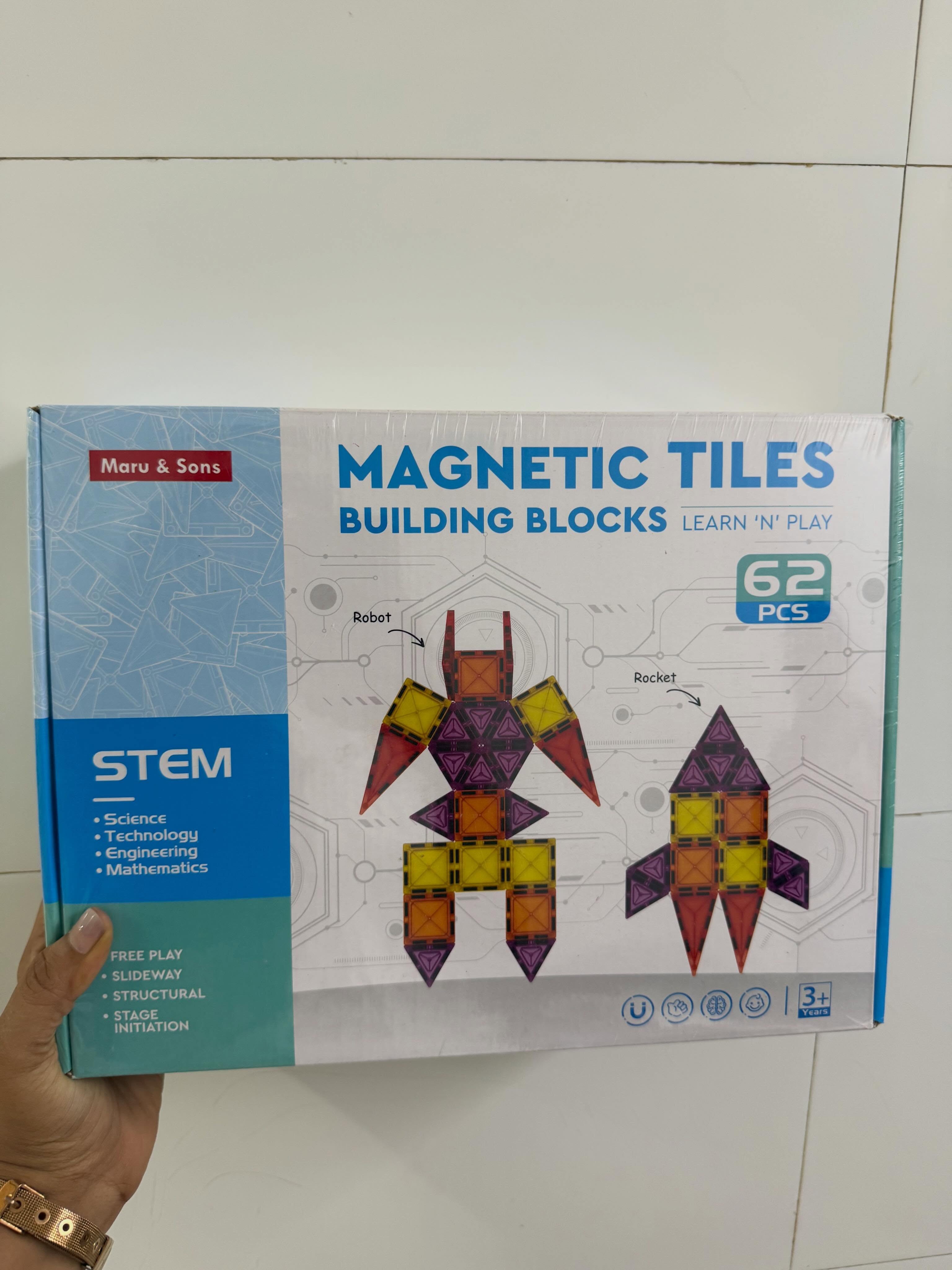 Build. Create. Imagine.
The 62-Piece Magna Tiles Set is perfect for little builders with BIG imaginations! From castles and rockets to colorful 3D creations, these magnetic tiles make playtime fun, creative, and educational.
✔ Strong magnetic connection
✔ Encourages STEM learning
✔ Endless creative possibilities
✔ Bright, durable & child-friendly
#MagnaTiles #KidsToys #STEMToys #CreativePlay #MagneticTiles LearningThroughPlay ToyStore KidsActivities MontessoriInspired