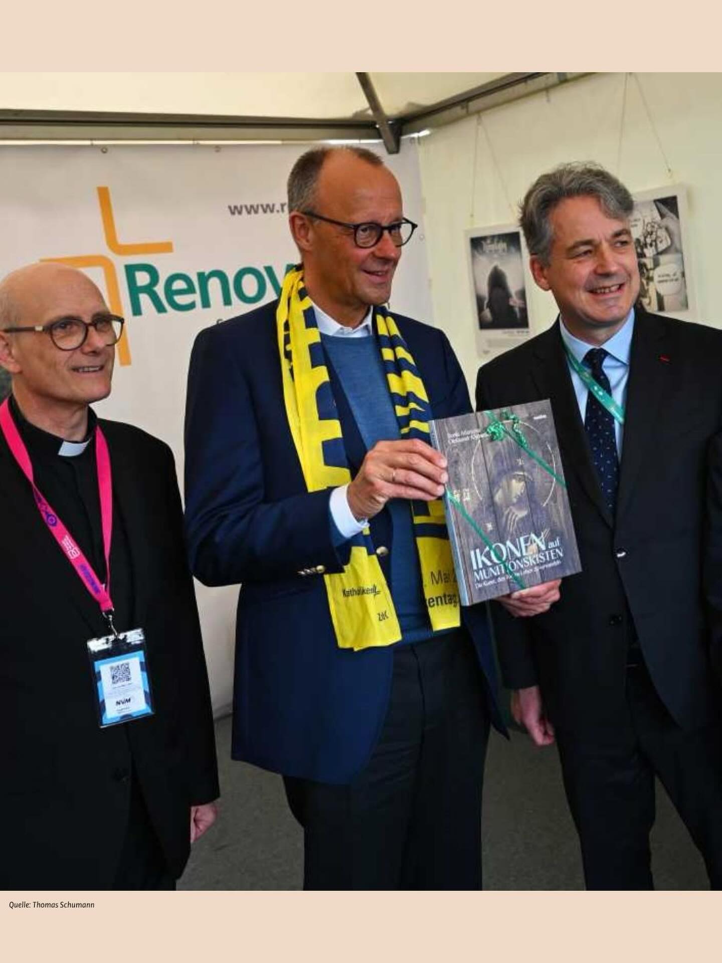 Wir freuen uns, dass unsere Publikation „Ikonen auf Munitionskisten“ auch beim @katholikentag präsent war. Gleichzeitig findet in der Demokratie-Kirche eine Ausstellung unserer Künstler:innen Sonia Atlantova und Oleksandr Klymenko statt.
#kunst #katholikentag #bundeskanzler #friedrichmerz #bücher