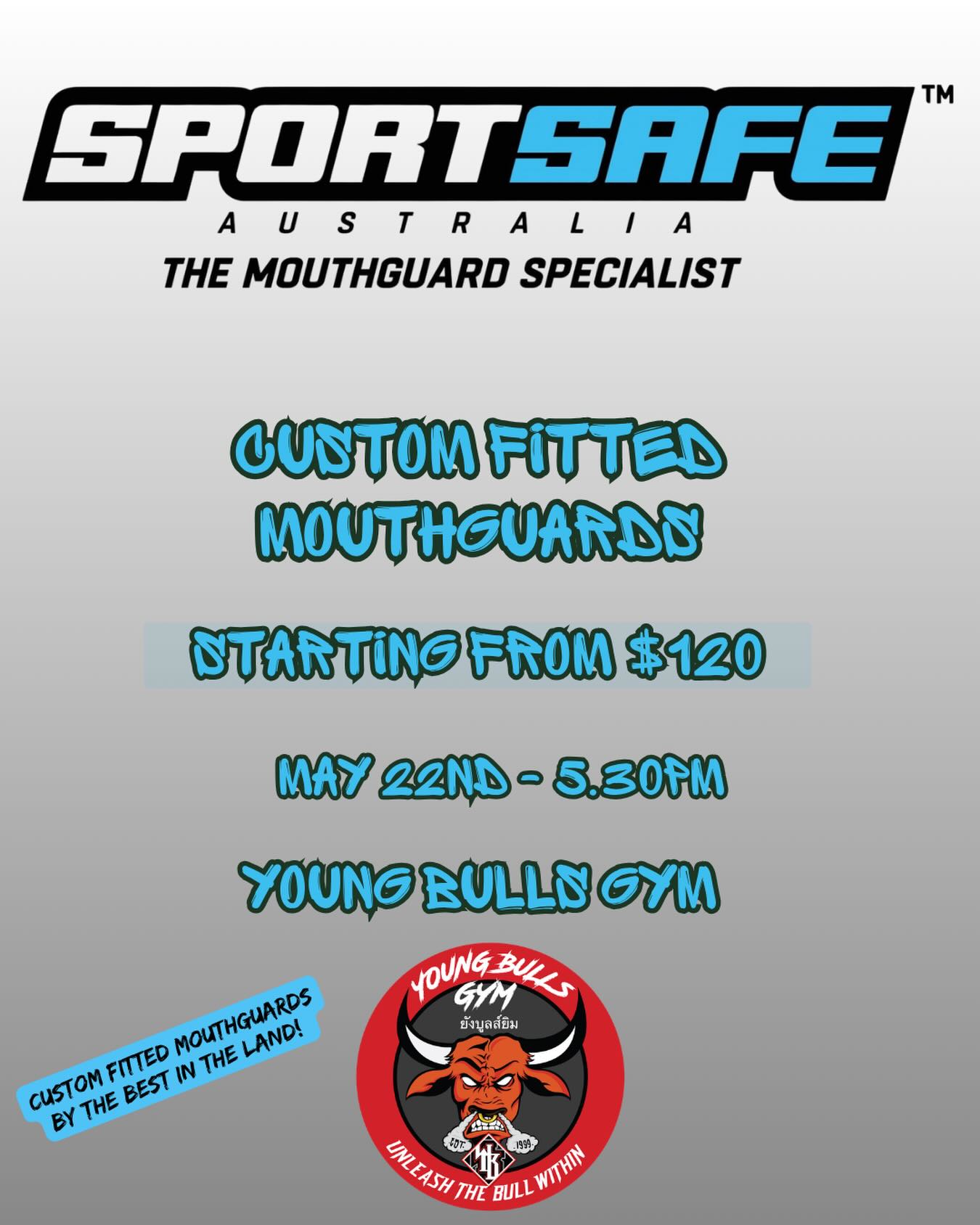🦷CUSTOM MOUTHGUARD DAY AT YBG🦷
We’ve got the team from Sportsafe coming back down to the gym to get everyone sorted with professional custom-fitted mouthguards! 🛡️
If you’re still rocking a “boil and bite,” this is your chance to upgrade. Custom guards mean better breathing, better talking, and—most importantly—maximum protection for your teeth and jaw.
📅 WHEN: Friday, May 22nd
⏰ TIME: Starting from 5:30 PM
📍 WHERE: Young Bulls Gym
NOTE: Friday night sparring will still be trading as per normal! Come down, get your impressions done, and get your rounds in. 👊
THE DETAILS:
💰 Price: Starting from $120.
🏥 Health Fund: These are claimable through private health insurance dental extras! Bring your card or app to claim your rebate.
Don’t risk your smile with a cheap guard.