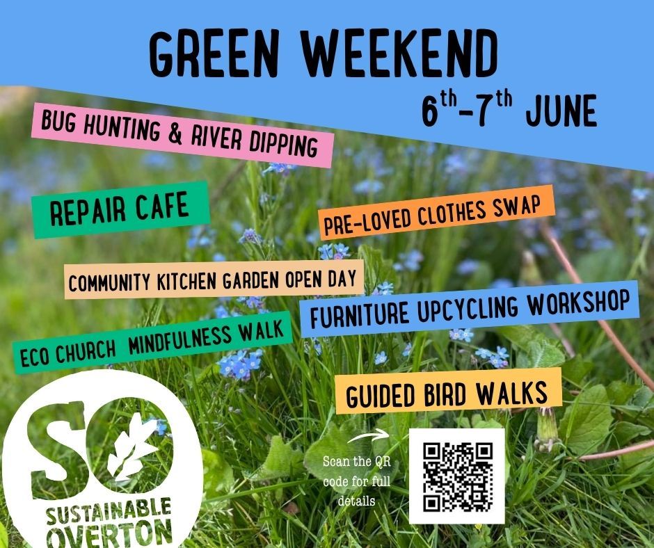 The countdown is on....Green Week is coming to Overton in just over three weeks time!
6-7 June will be a weekend packed with free family fun, creativity, community and sustainability. See you there!
#GreenWeekOverton