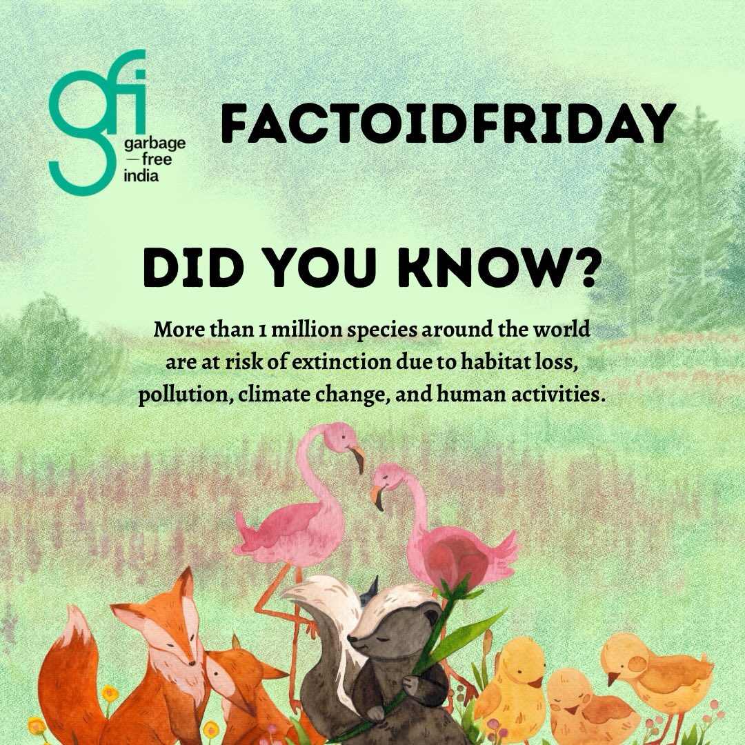 Every species plays an important role in maintaining nature’s balance. Today, on Endangered Species Day, let’s spread awareness and take small steps to protect wildlife and biodiversity for a greener future.
From reducing plastic waste to supporting conservation efforts, every action matters. Together, we can help protect endangered species and their habitats.
Source: United Nations & UNESCO
#factoidfriday #EndangeredSpeciesDay #WildlifeConservation #Biodiversity #ProtectNature Sustainability ClimateAction EcoAwareness GoGreen SaveWildlife EnvironmentEducation GreenFuture NatureMatters