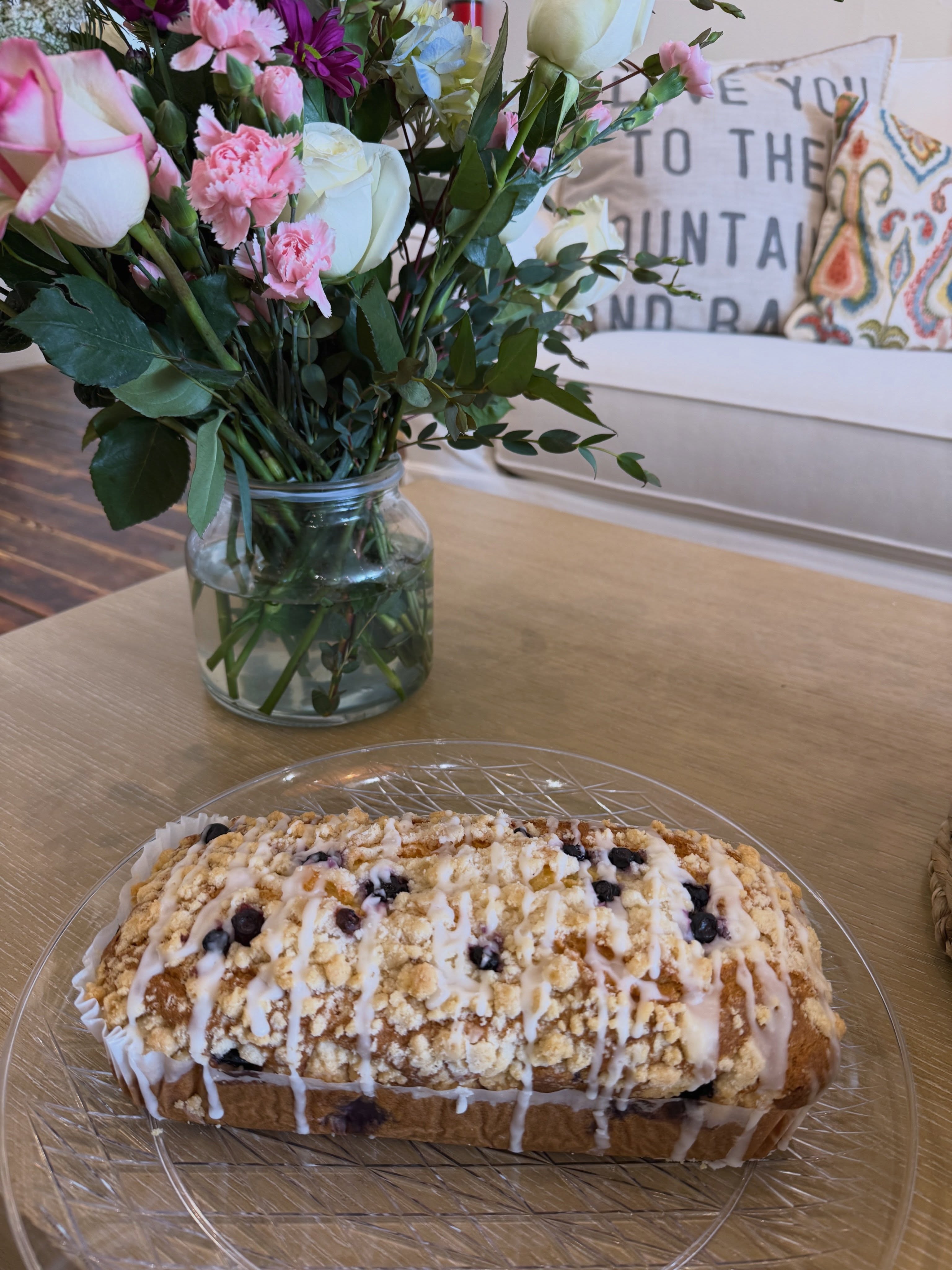 Stop in for a slice of lemon blueberry bread today!!