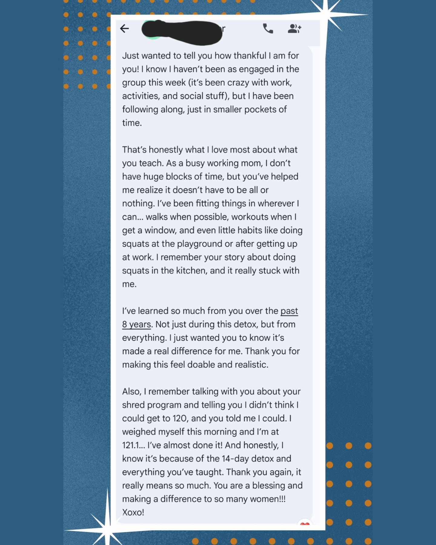 This is why I do what I do! ❤️❤️❤️
This is what 14 days of cutting sugar, learning about your body, and showing up consistently can do. Not just on the scale, but in your mindset, your habits, and your relationship with food forever.
Round 3 starts TOMORROW and it is completely free. Link in bio...or DM me and ill send you the link. There is still time to join us. 💪