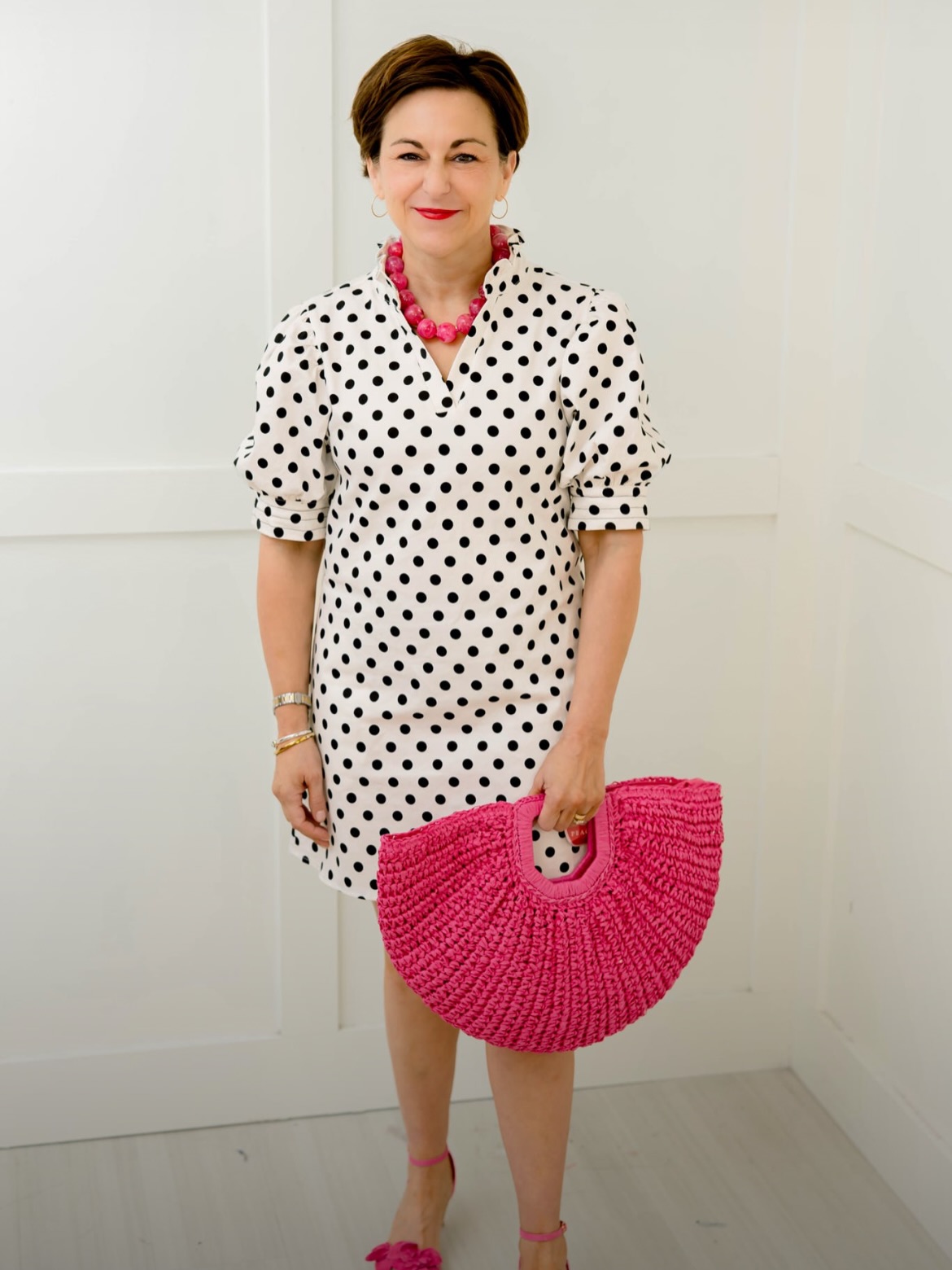 The cutest polka dot dress!