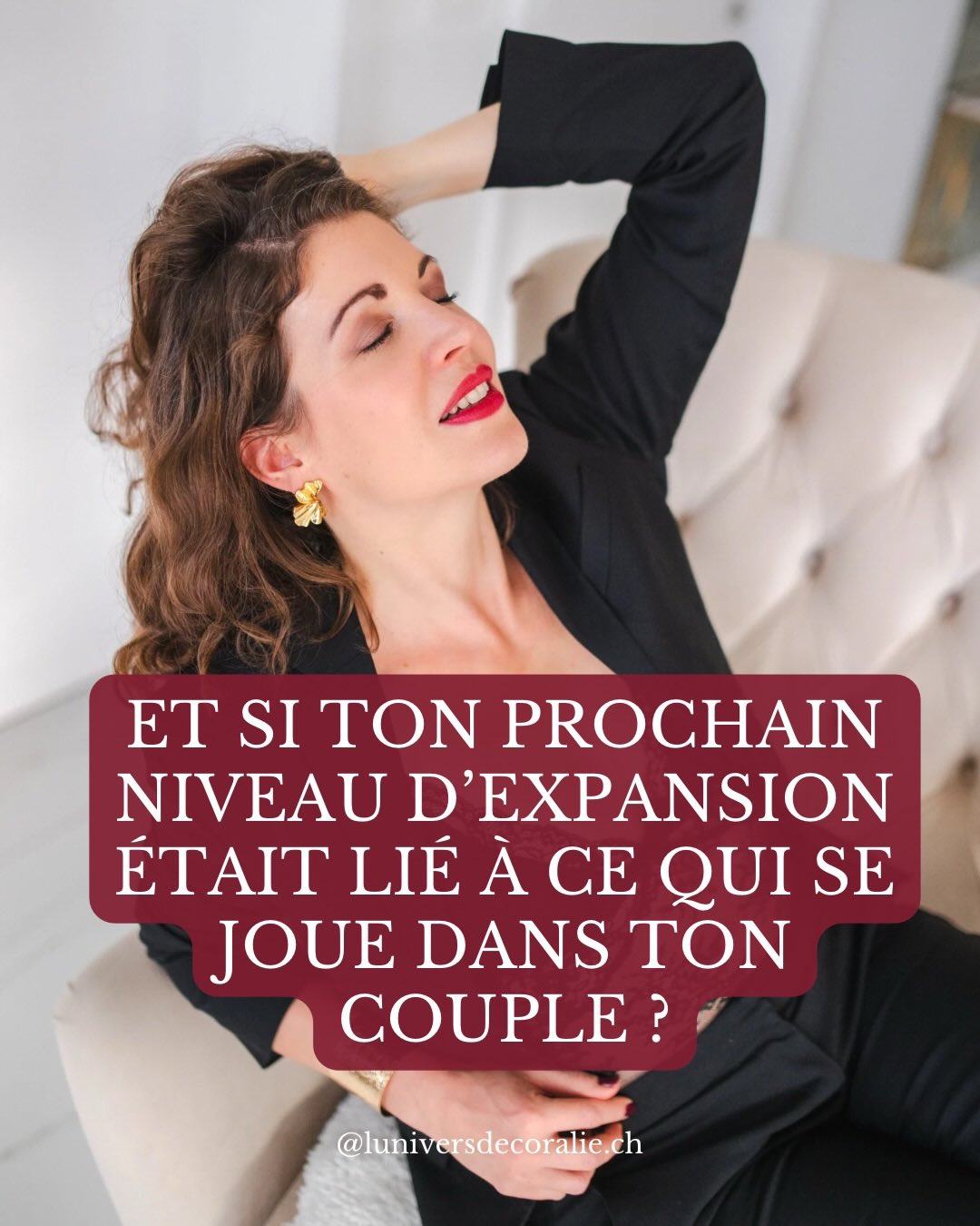 Avec mes clientes, on ne travaille jamais seulement “le business”, “la carrière”, “le couple”, “l’argent”, “la visibilité” ou “les relations ».
On travaille la FEMME dans son ensemble, parce qu’on ne sait jamais d’avance où se trouve exactement le point de bascule.
Quand tu es rendue à un certain niveau, ton expansion ne vient plus seulement de ce que tu optimises, mais de ce que tu acceptes enfin d’incarner, PARTOUT.
Même et SURTOUT là où tu pensais que ce n’était pas lié.
💎 NEXT LEVEL est mon accompagnement 1:1, en haute proximité, pour la femme avancée qui sent que son prochain niveau demande une posture, des standards et une identité à la hauteur de sa vision.
👑 Si tu sens que c’est ton moment, écris-moi NEXT LEVEL en message privé et je te donne les détails.
#Mentorepourfemme
#CoachingPremium
#AccompagnementHautDeGamme
#FemmesAmbitieuses
#FemmesConscientes
(faire passer sa vie au prochain niveau
coaching premium pour femmes,
mentorat pour femmes leaders,
réussite alignée,
ambition consciente,
accompagnement en haute proximité,
espace de transformation profonde,
lifestyle aligné)