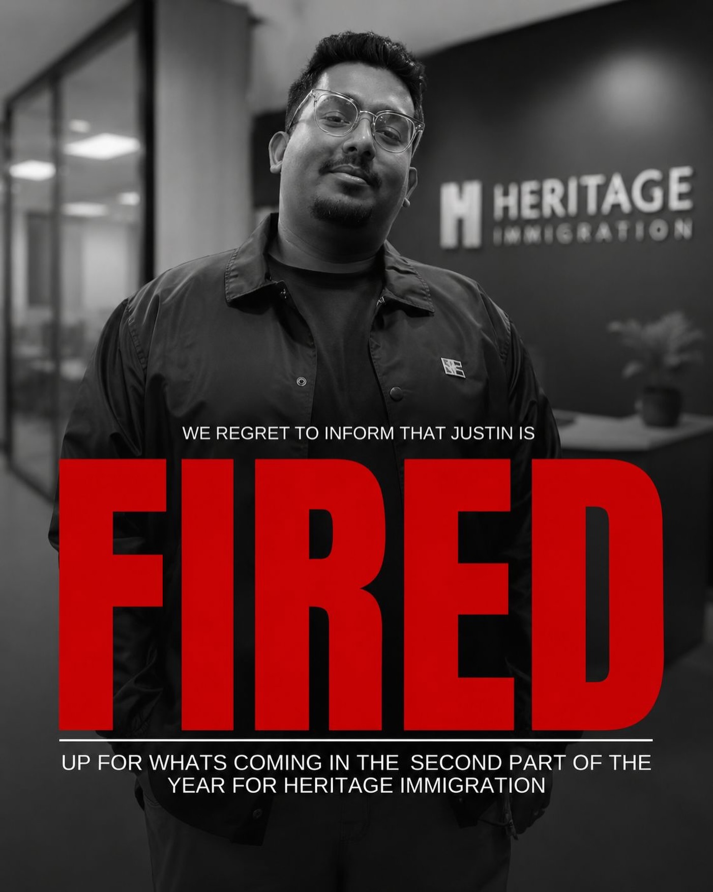 They said Heritage Immigration was changing.
They were right.
Justin isn’t fired because he failed.
He’s “fired up” for what’s coming next. 🔥
New systems.
New standards.
Bigger results.
Stronger consultants.
Higher approval-focused execution.
Second half of 2026, we’re moving differently.
This is only the beginning.
#HeritageImmigration #SingaporePR #SingaporeCitizenship #FiredUp #immigrationconsultant