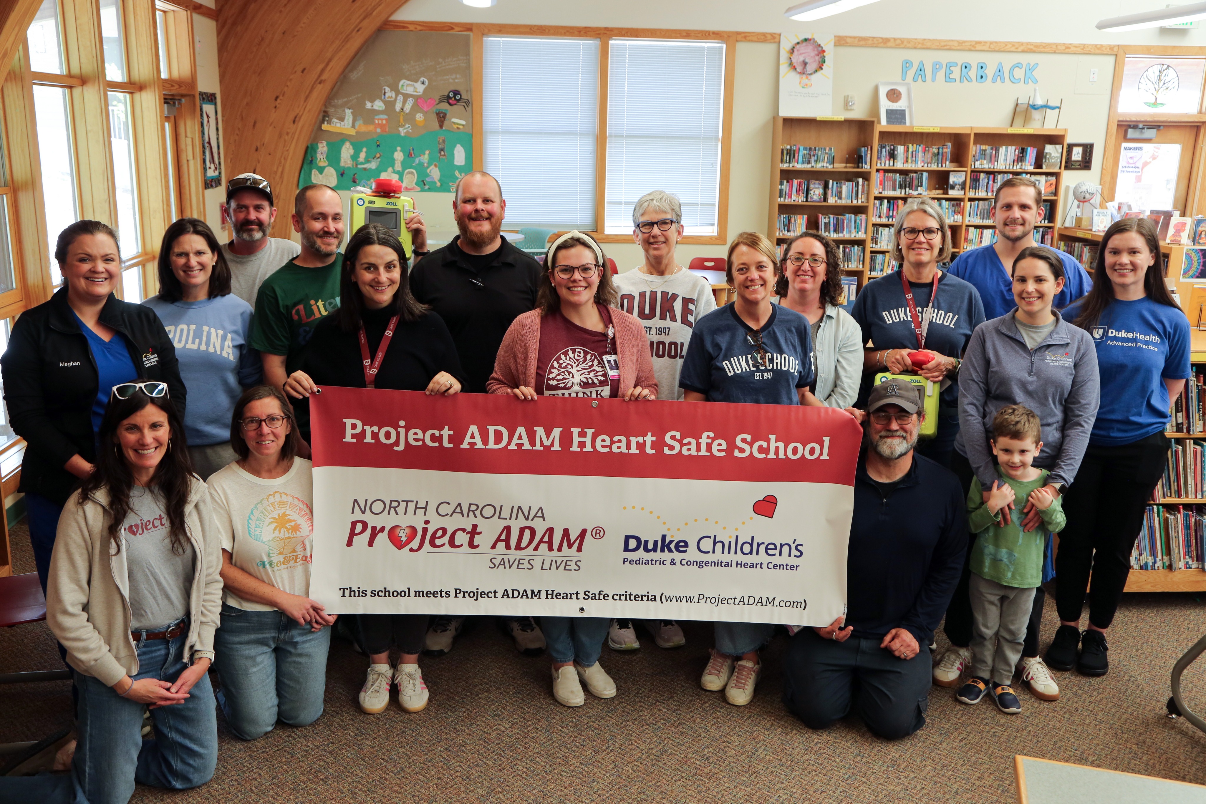 ❤️This month, #DukeSchool became a second school in Durham County to be officially designated a Heart Safe School by Project ADAM, recognizing our strong commitment to cardiac emergency preparedness and campus safety. This achievement reflects the dedication of our faculty and staff, who have completed extensive CPR, AED, first aid 🚑, and emergency response training to help keep our community safe. Special shoutout to Nichelle, Duke School Nurse, for working on this extensive project with the staff for several years.
#OnlyAtDukeSchool #ProjectADAM #HeartSafe #HealthSafety #Durham #School #PrivateSchool #IndependentSchool #Preschool #Kindergarten #MiddleSchool #Raleigh #ChapelHill