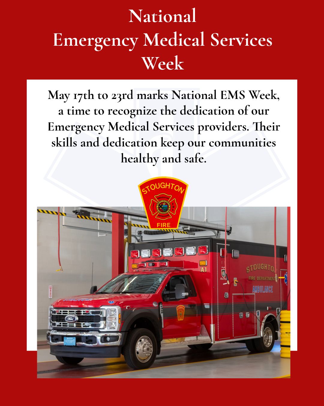 May 17th to 23rd marks National EMS Week, a time to recognize the dedication of our Emergency Medical Services providers. Their skills and dedication keep our communities healthy and safe.
#SFD #EMS #EmergencyMedicalServices #EMSweek