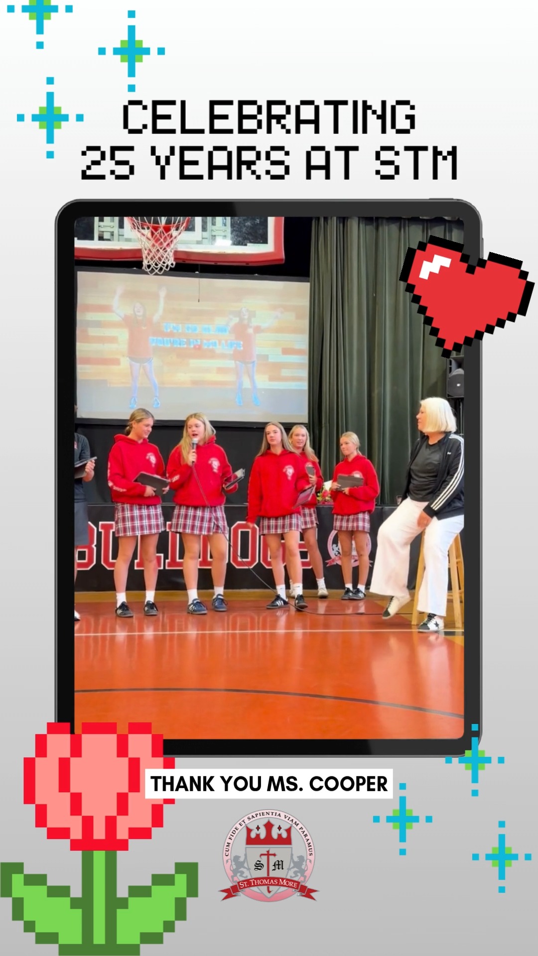 25 years of love, laughter, listening, and making every student feel seen. 💕
Today, our 8th graders honored Ms. Cooper by sharing the many reasons she is so special to the STM community. Again and again, students spoke about the way she listens, makes them laugh, creates space for them, and reminds them they matter.
Ms. Cooper, thank you for the countless lives you’ve touched over the past 25 years. Your kindness, presence, and care have shaped generations of STM students, and we are so grateful to celebrate you today.
Congratulations on 25 incredible years at STM! 🎉
#teacherappreciation #teacher #25years #dedicated #teacherappreciationweek #CatholicSchoolPortland #PortlandCatholic #PrivateSchoolPortland #stthomasmorecatholicschool #celebrate #StThomasMore #CatholicEducation #stm #stmpdx