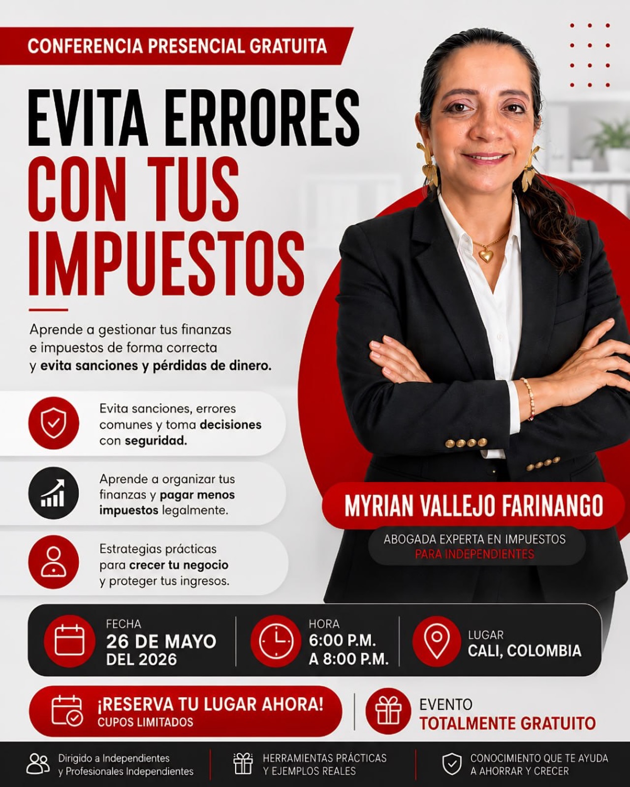 ¿ Te gustaría asistir a esta charla presencial en Cali?