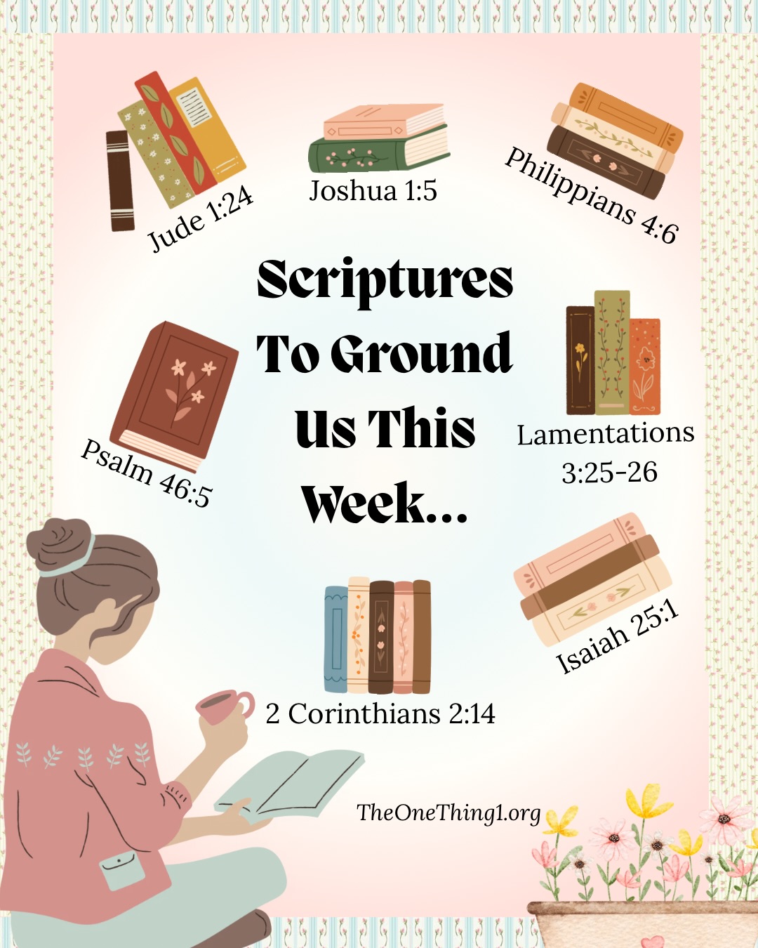 Welcome, friends 👋🏾
As we step into a new week, I feel led to gather us again in the gentle, steady rhythm of His grace.
This week, we return to the Scriptures, not as something we skim through, but as the place to see Jesus in all of His beauty and be rooted, refreshed, sharpened, and strengthened.
So, we will slow down and soak, allowing His Word to ground, steady, and make us unshakable from the inside out.
This week, we are watering our hearts with the living Word of God.
Each day is an invitation: to return, to be held, to abide, and to experience His victory already secured for us.
Let’s dig in…
Monday — He Is With You
“No man shall be able to stand before you all the days of your life. Just as I was with Moses, so I will be with you. I will not leave you or forsake you.” Joshua 1:5
We begin here, before the week unfolds, before the demands arise, with a promise that steadies the soul: He is with us!
Not partially. Not conditionally. Not based on how strong or frail we feel. He is with us because He loves us and He is good.
The same God who spoke to Joshua speaks over us now. His presence is not a distant hope; it is our present reality.
Friend, we are not stepping into this week alone; we are walking with the One who never withdraws.
And because He is with us, we can move forward in quiet confidence.
Journal Prompt:
Where did I become aware of His presence today and how did that awareness shift my thoughts and responses?
🪻
Tuesday — Release the Weight
“Do not be anxious about anything, but in everything by prayer and supplication with thanksgiving let your requests be made known to God.” Philippians 4:6.
•
Monday anchored us in His presence...
Tuesday invites us to respond.
•
Anxiety often whispers, “Hold it together.”
But the Spirit gently leads us to release it.
Prayer is not a last resort; it is our first response.
•
This week, bring every concern, every question, every unseen burden before Him.
•
Journal Prompt:
What am I holding onto that the Lord is inviting me to release in prayer today?
🪻
Continued in Comments 👇🏾