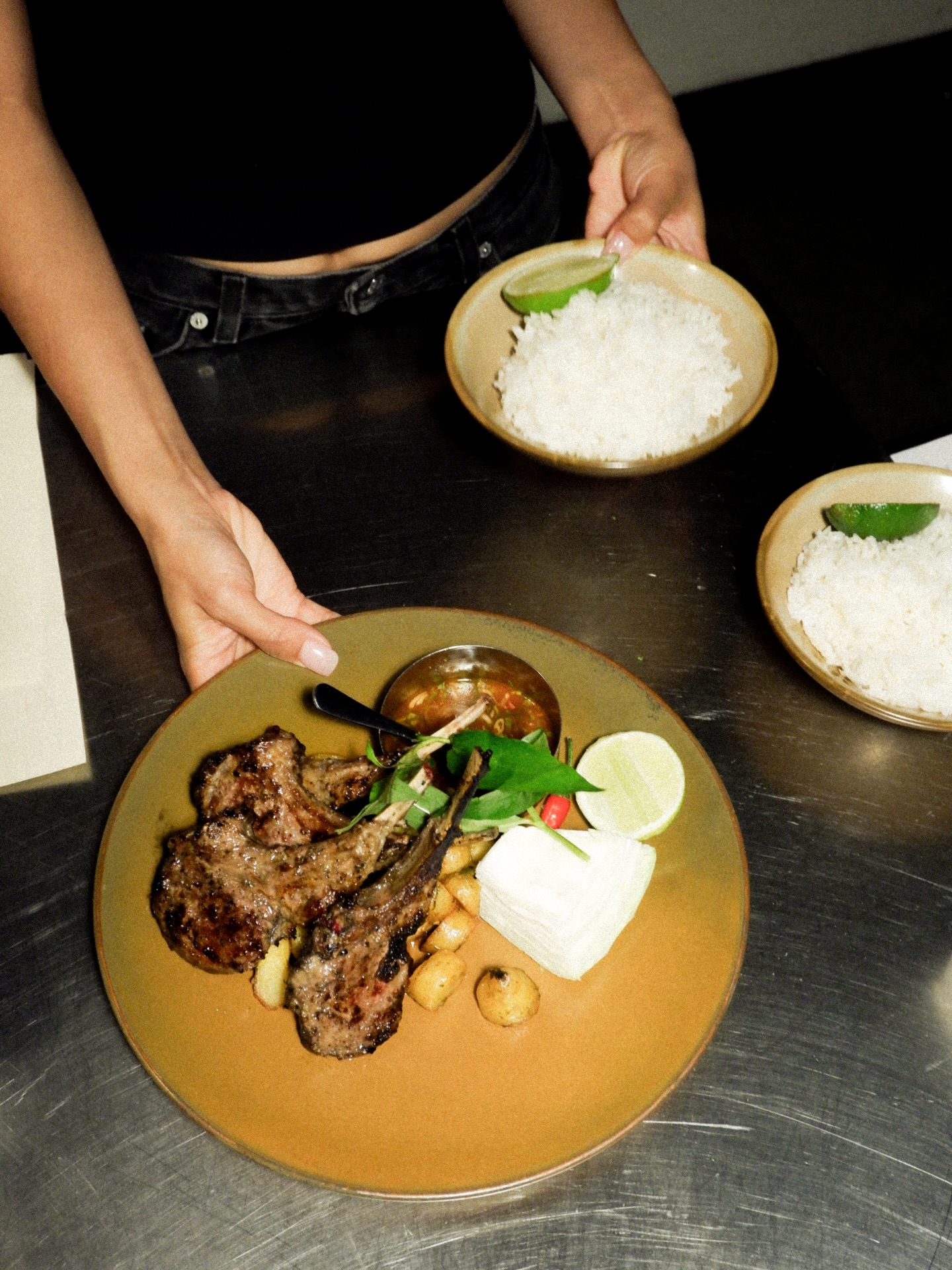 Lamb chops have been a beloved dish on our menu and we don’t talk about them enough. Charcoal grilled, served with fingerling potatoes and nam jim jaew sauce.