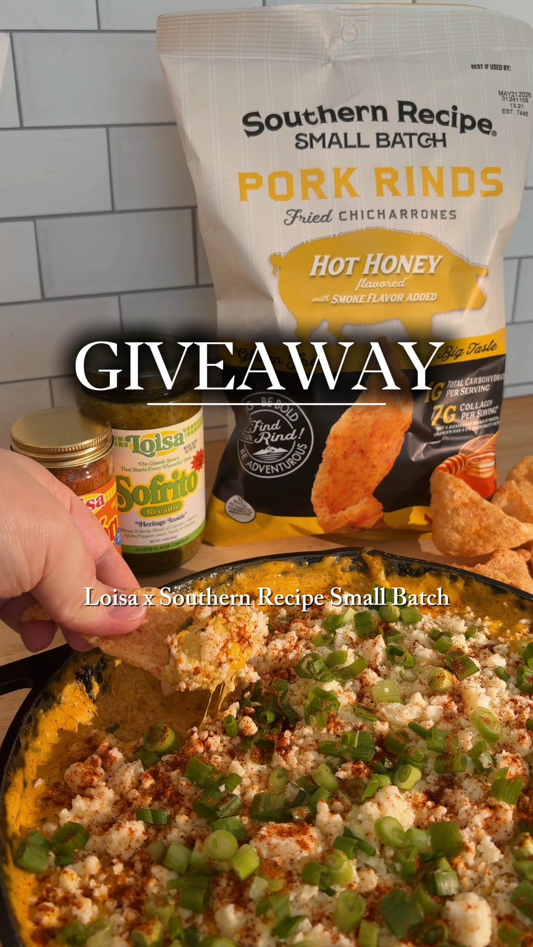 🌽 #GIVEAWAY 🌽
PSA: Everything you need for the best cookout dip of the summer is already at @publix. 🟢🛒 Southern Recipe Small Batch pork rinds + Loisa Sazón & Sofrito = street corn dip that'll clear out in 5 minutes flat. 🐷🔥 We're giving away a full bundle so one lucky winner doesn't even have to leave the house. 🙂↕️
To enter:
1. Make sure you are following @southernrecipesmallbatch
+ @eatloisa
2. Like this post.
3. Comment and tag who you're sharing this dip with. More comments = more entries!
4. Comment on our last 3 posts.
For an additional entry, repost this giveaway to your feed. Giveaway ends on 5/25 at 11:59 PM EST. One winner will be chosen at random and notified via DM by @southernrecipesmallbatch account on or around 5/26. This giveaway is not affiliated with Facebook or Instagram. Entrants must be US residents 18+ years old.
