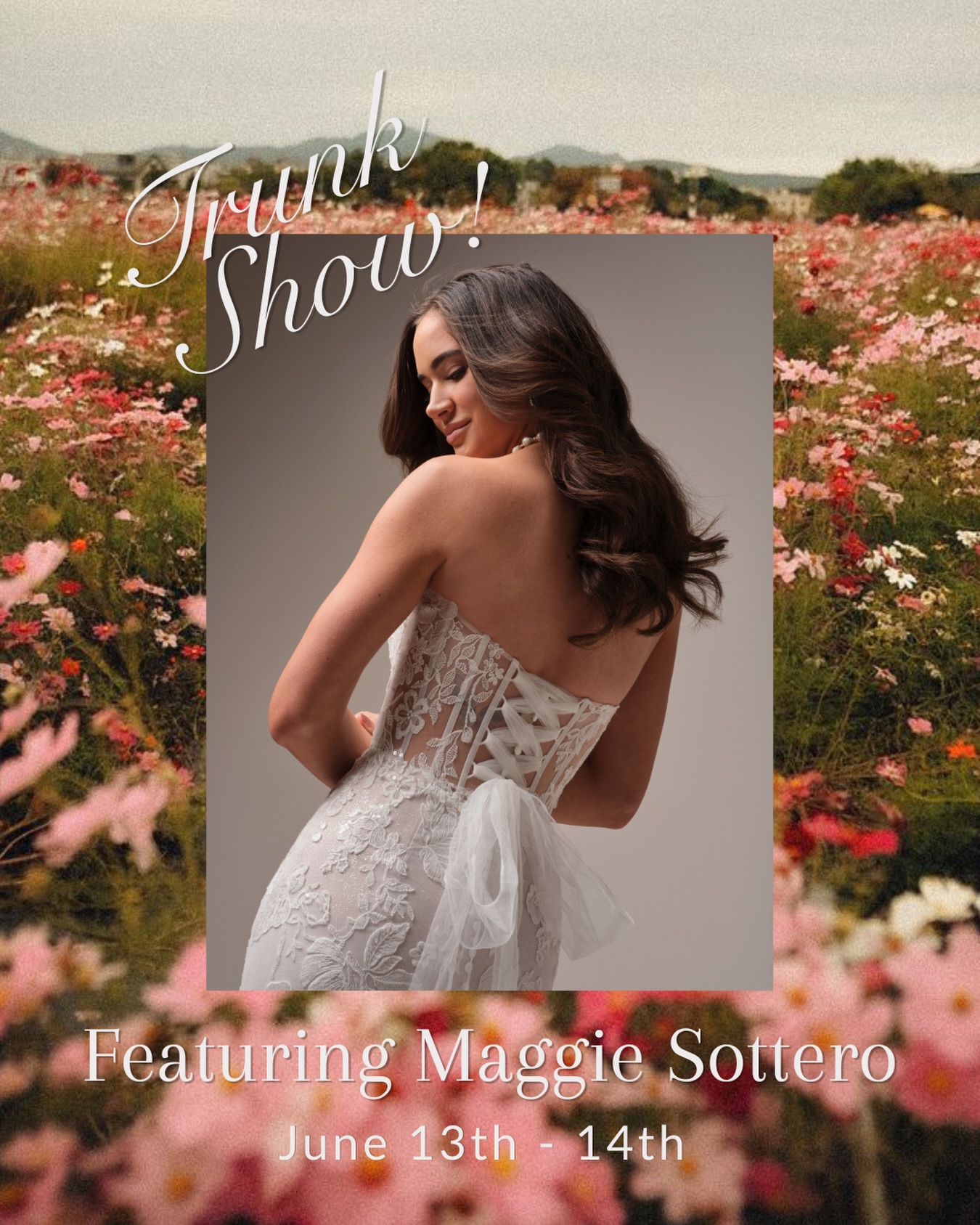 The wedding dresses brides have been waiting for are finally arriving! 🌸💍
Join us for our Maggie Sottero Trunk Show to shop exclusive styles not normally available in-store!
⏳ One weekend only! June 13th & 14th
💸 Get 10% off all Maggie Sottero gowns
🫧There are limited appointments, so make sure to reserve your spot today! Book your appointment at the link in our bio.
Will we see you there?
#trunkshow #spokanebride #pnwbride #wedspo #bridalinspo