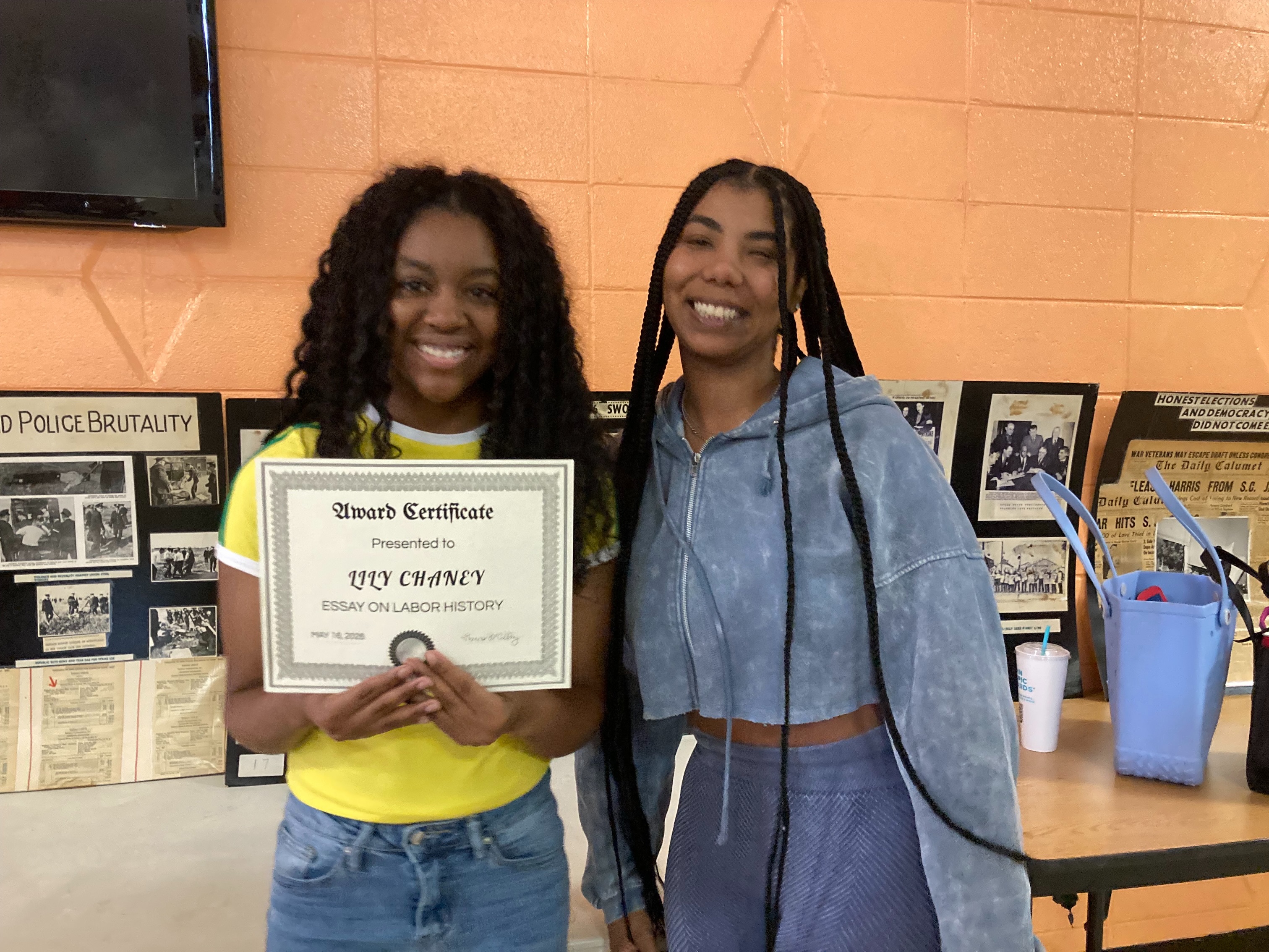 Congratulations to junior, Lily Chaney, who was one of six local high school students to win the 2026 Memorial Day Massacre Commemoration Essay Contest. This annual contest is hosted by the Steelworkers Organization of Active Retirees, and tasks students with analyzing the causes, events, effects and present day parallels of the “Memorial Day Massacre”, which occurred on May 30, 1937 in the East Side Neighborhood. Congrats to Lily and all of this year’s winners! 💙💛