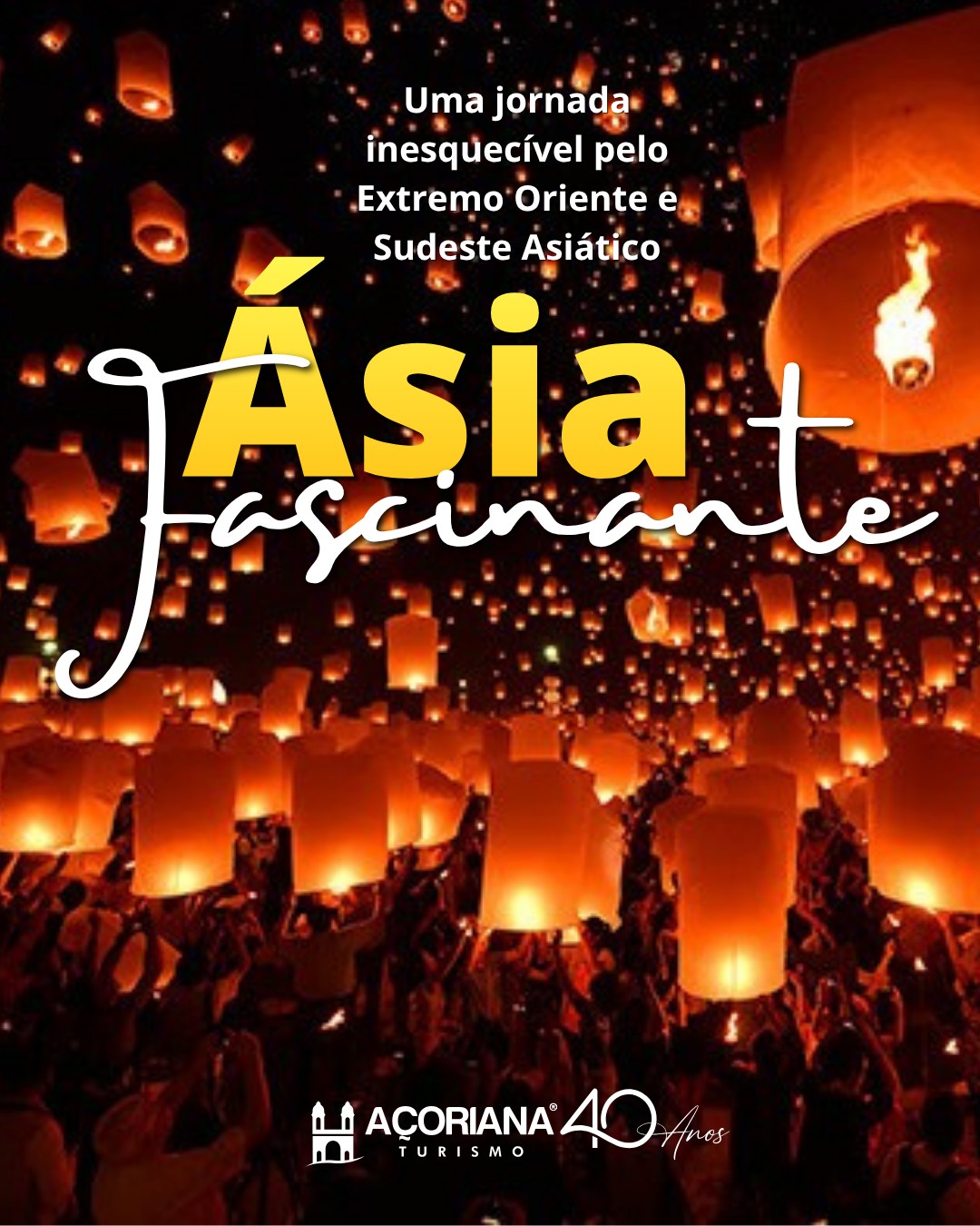 Embarque em uma jornada inesquecível pelo Extremo Oriente e Sudeste Asiático! ✨
Prepare-se para desvendar a grandiosidade de antigas dinastias, a delicadeza de culturas ancestrais e a magia de celebrações únicas que iluminam o céu.
Seu próximo destino dos sonhos está em um deste roteiros selecionados, com saídas em 2026 e 2027 e atrações surpreendentes:
Festival das Lanternas na TailândiaJapão Tradição e CulturaCoreia do Sul Tradição e InovaçãoChina ClássicaJapão EspiritualBelezas da China
✈️🧳 Fale com a gente para conhecer os melhores roteiros e fazer da sua viagem uma experiência perfeita
📞 48 3251.3939 (whatsapp)
📧 vendas@acoriana.com.br