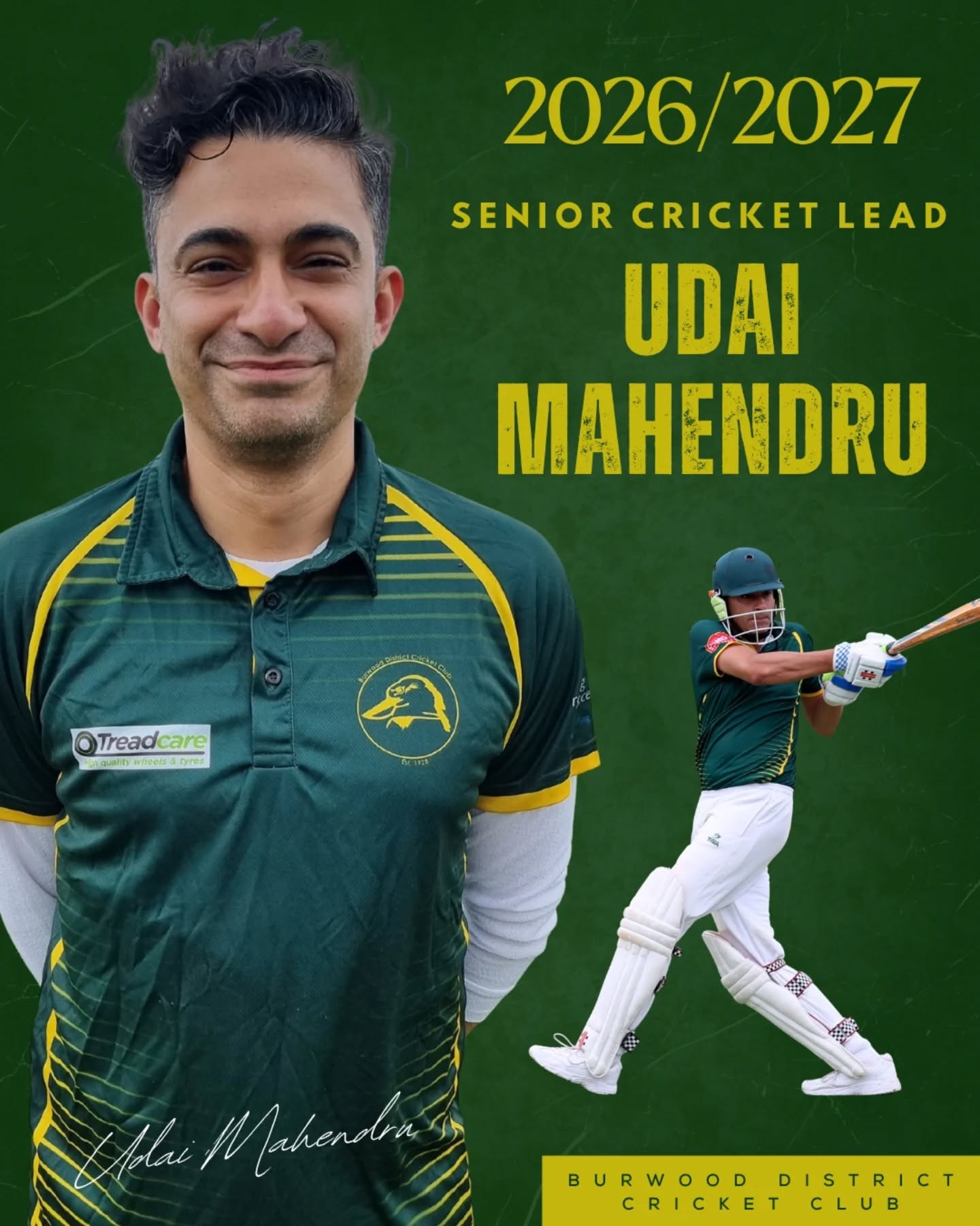 SENIOR CRICKET LEAD - Udai Mahendru
The club is excited to appoint @udaimahendru as our Senior Cricket Lead for the upcoming season and beyond. This exciting position will play a major role in our clubs development, future strategy, and set us up for success over the years to come!
Udai will head up our Senior Cricket Program & work closely with @aaryonmous (Club Captain) & all the other skippers across our other formats. Together they will continue to drive club standards, culture, and integrate all our teams both on field and off field.
Udai comes with a vast amount of experience, having been a part of the club for many years & regularly playing in our Saturday, T20 and VETs teams. He simply lives & breathes Burra cricket! π
Please join us in congratulating Udai on this appointment and we can't wait to get the season started!