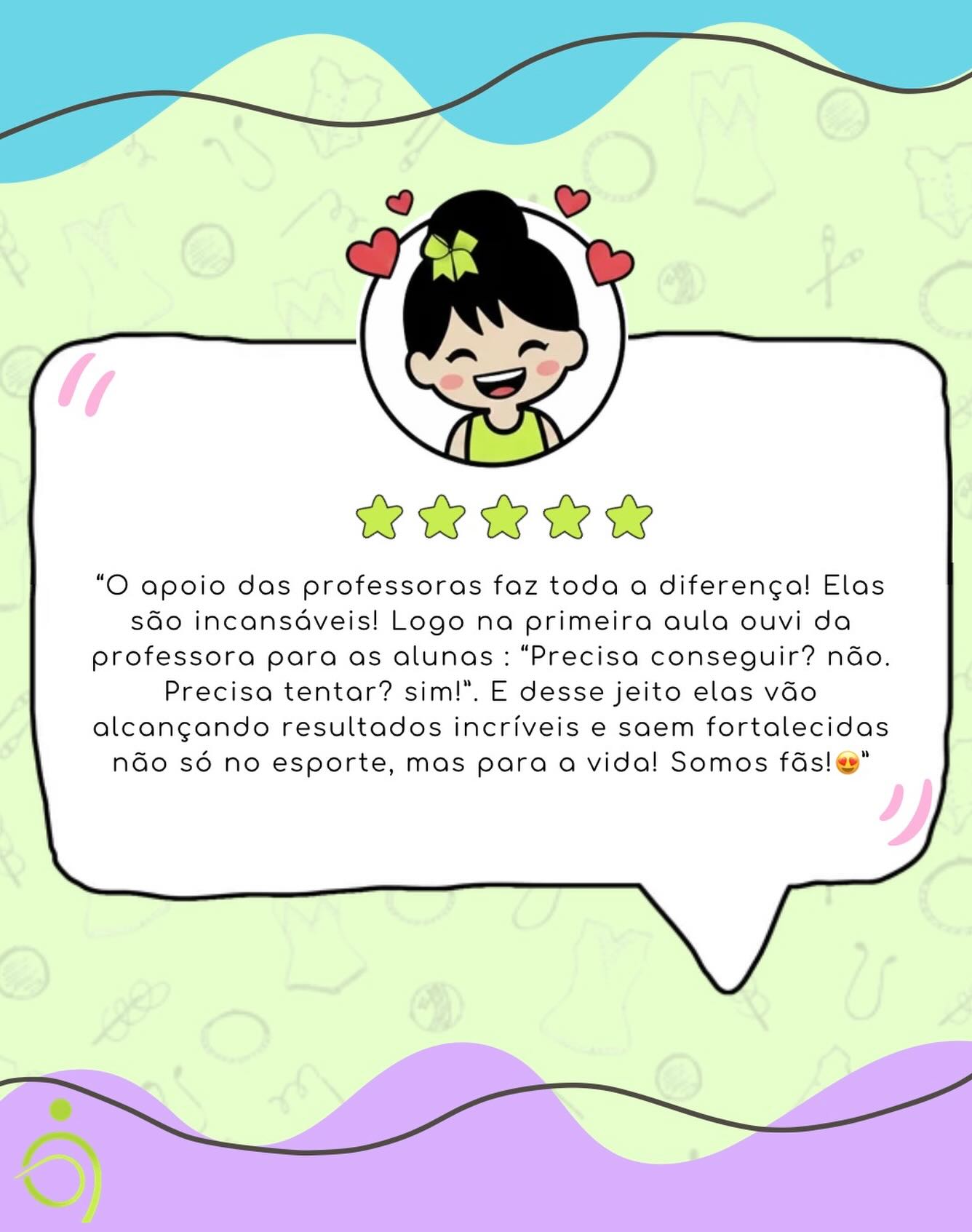 Mais um depoimento de uma responsável por aqui!
Assim nós vamos levando… sempre trabalharemos com amor e um olhar diferenciado para ajudar cada criança. Incentivo é a base para tudo. Confiamos e acreditamos no processo e isso faz toda a diferença!💚
Agende sua aula experimental e venha fazer parte da nossa equipe!
#desenvolvimento #ginasticaritmica