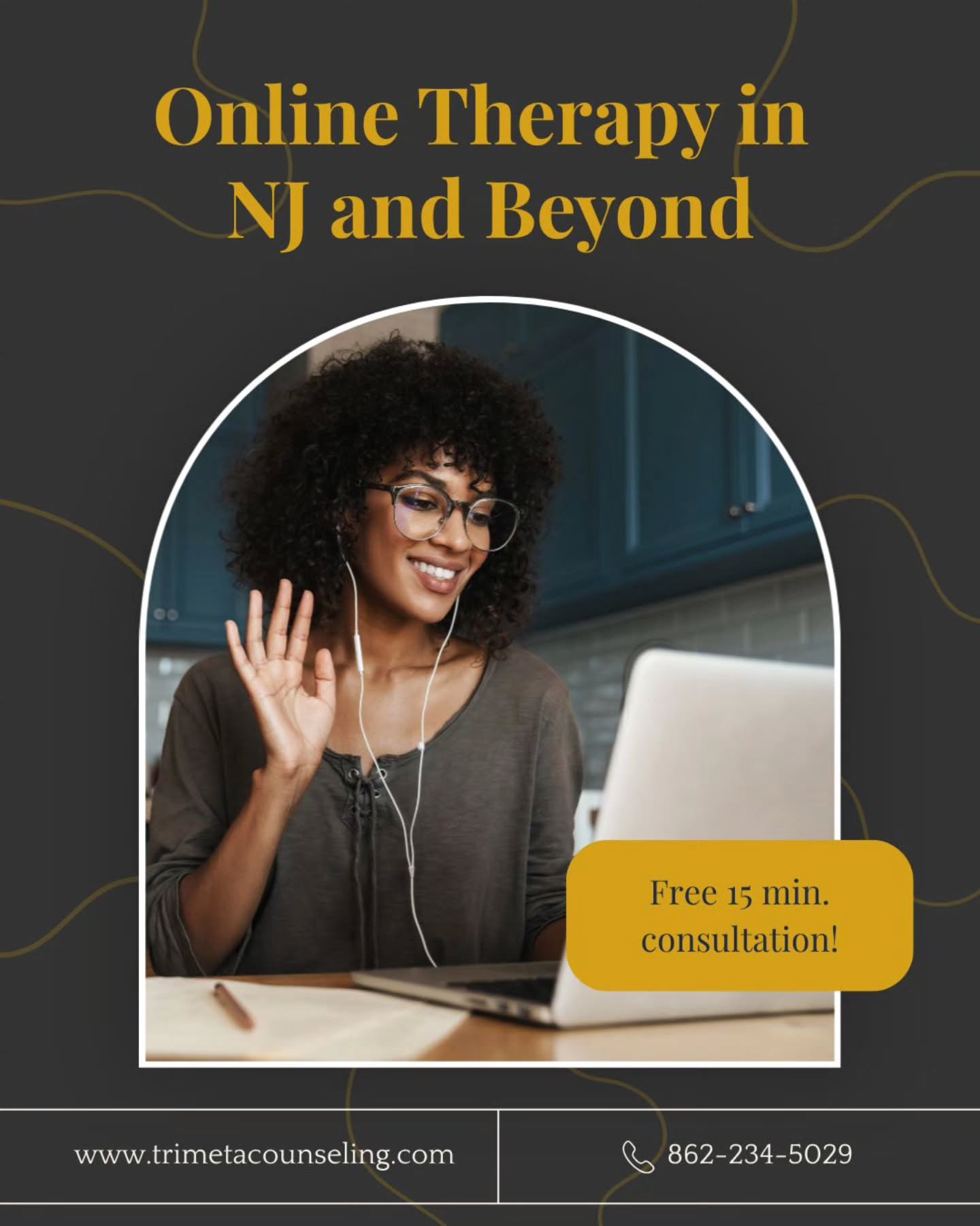 Healing, support, and connection — from the comfort of your own space 🤍
At Tri-Meta Counseling, we know life gets busy, overwhelming, and sometimes even finding the time to ask for help can feel like a lot. That’s why we offer virtual therapy sessions designed to meet you where you are, literally. 💻✨
Whether you’re navigating anxiety, burnout, relationships, life transitions, or simply trying to feel more like yourself again, our team is here to support you with compassionate and culturally responsive care.
We currently provide Telehealth therapy for clients located in:
📍 New Jersey
📍 New York
📍 Florida
📍 North Carolina
📍 Vermont
📍 Massachusetts
And yes, your first 15-minute consultation is free. Because starting therapy shouldn’t feel intimidating. 🤝
You don’t have to figure it all out alone.