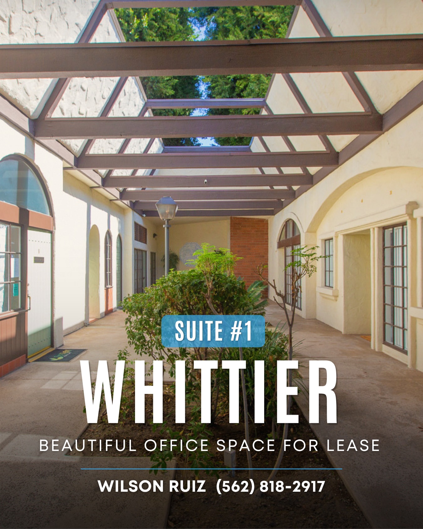 7901 Painter Avenue Suite 1, Whittier
Business Office Suite Lease 📌
In the heart of Whittier, a private professional office suite with a charming tranquil courtyard setting🌿Just a 3 minute drive to Uptown Whittier, Whittier Quad, The Groves and close to public transit!
Property Highlights:
• Private office
• Private patio area
• Parking space in front & back
• Central HVAC
• 2 rooms • 1 bathroom
Call me: 📞(562) 818-2917
or DM me for a showing!
#officeforlease #whittier #commericalrealestate #whittierlocal #officespaceavailable