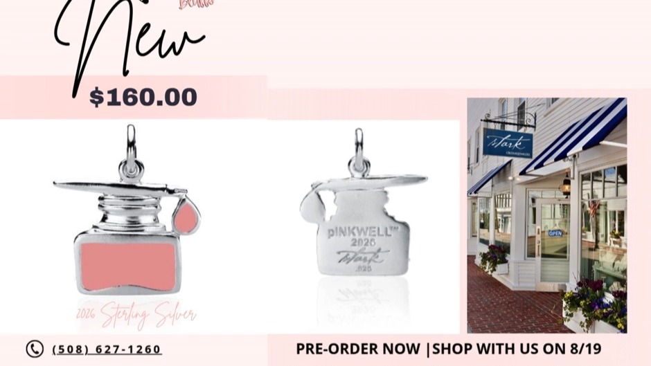 We are thrilled to unveil the official 2026 Sterling Silver pINKWELL™ Charm by C.B. Stark Jewelers!
Designed shaped like a classic inkwell with a beautiful splash of pink, this limited-edition piece perfectly captures the spirit, sisterhood, and legacy of our annual gathering on Martha's Vineyard.
Whether you’re adding it to your favorite bracelet or gifting it to a line sister, this charm is the perfect way to carry the magic of Oak Bluffs with you all year long.
How to Get Yours:
Price: $160.00
Pre-Order Now: Secure yours today to ensure you don't miss out!
Shop In-Person: Join us on August 19th to shop the collection live!
About pINKWELL™
Hosted annually by the members of the Psi Omega Chapter of Alpha Kappa Alpha Sorority, Incorporated®, pINKWELL™ essentially paints the historic Inkwell Beach pink on the third Thursday in August. Every purchase helps us strengthen the bonds of friendship and family while raising vital funds for on-island entities, including the Niantic Park Youth Basketball Program and the Oak Bluffs Council on Aging.
Contact & Location:
C.B. Stark Jewelers
10 Main Street, Edgartown, MA 02539
(508) 627-1260
https://www.cbstark.com/catalog/cb-stark/y1-185/?q=pinkwell
#pINKWELL2026 #PsiOmegaChapter #AKA1908 #CBStark #InkwellBeach #OakBluffs #MarthasVineyard #SkeeWee #SisterhoodAndService