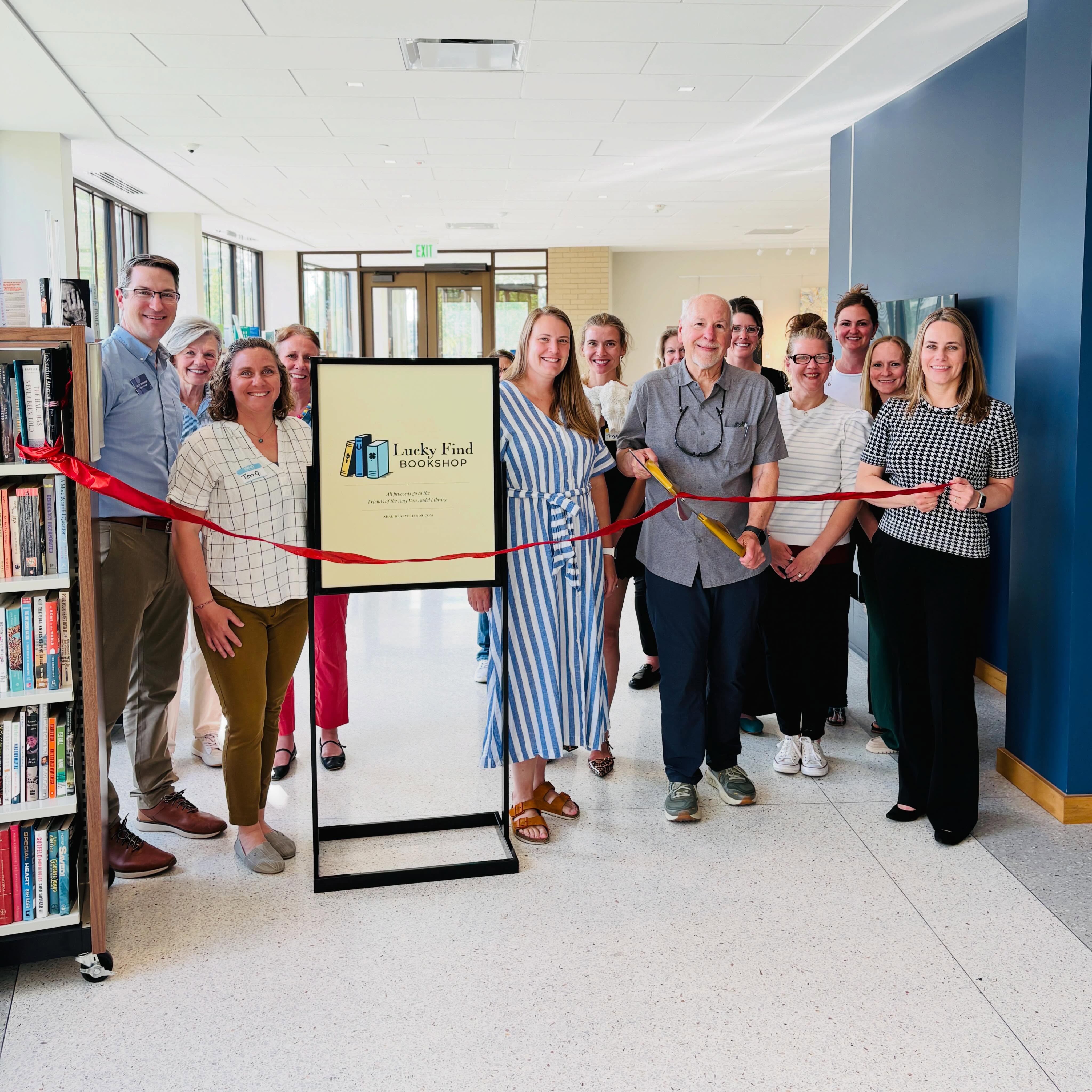A huge thank you to all of the @adalibraryfriends members who came out yesterday to celebrate our official ribbon cutting for the Lucky Find Bookshop at the Amy Van Andel (Ada) Library. We’re so excited to give our gently used bookshop an official name and identity of its own 🎉
We had a full room at our Annual Members Meeting celebrating our ongoing support of our beloved library, our volunteers, and upcoming projects. We also welcomed several new board members to our team. We’re so excited for what’s to come! ✨
There’s so many ways to support your local library: whether you’re a library patron, a Friends member, or volunteer, thank you from the bottom of our library-loving hearts! 💛
Are you hoping to get more involved with the Ada library or show your support by simply becoming a Friend? Visit our website at adalibraryfriends.com or send us a note to learn more! 📚
#adalibrary #libraryfriends #kdl #kentdistrictlibrary #loveyourlocal