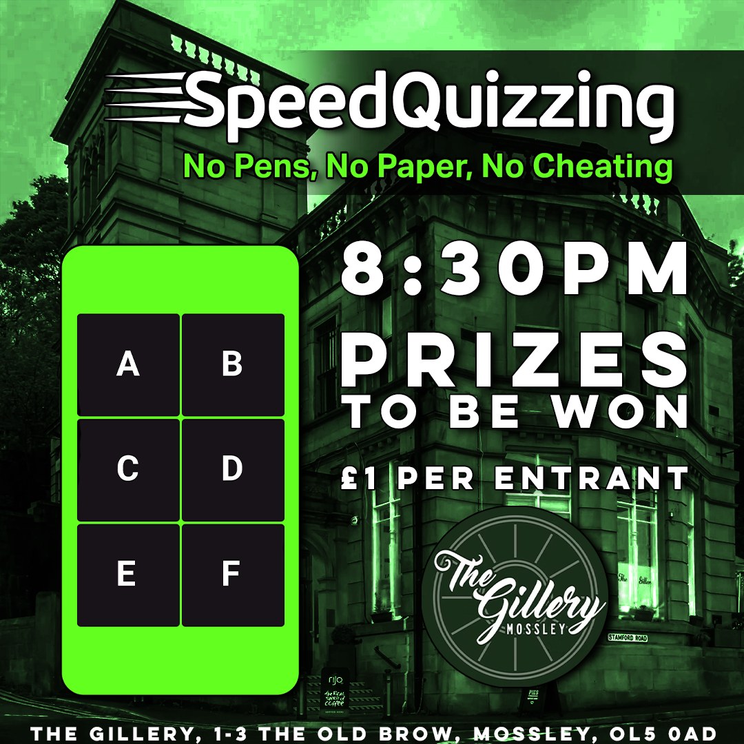 The weekly quiz returns this evening with our host, Molly.
Join us from 8:30, £1 per entrant, prizes to be won!
All our usual food and drinks offers will be running. Make sure to book your table so you don't miss out.
#Mossley #Quiz #Speedquizzing #Food #RealAle