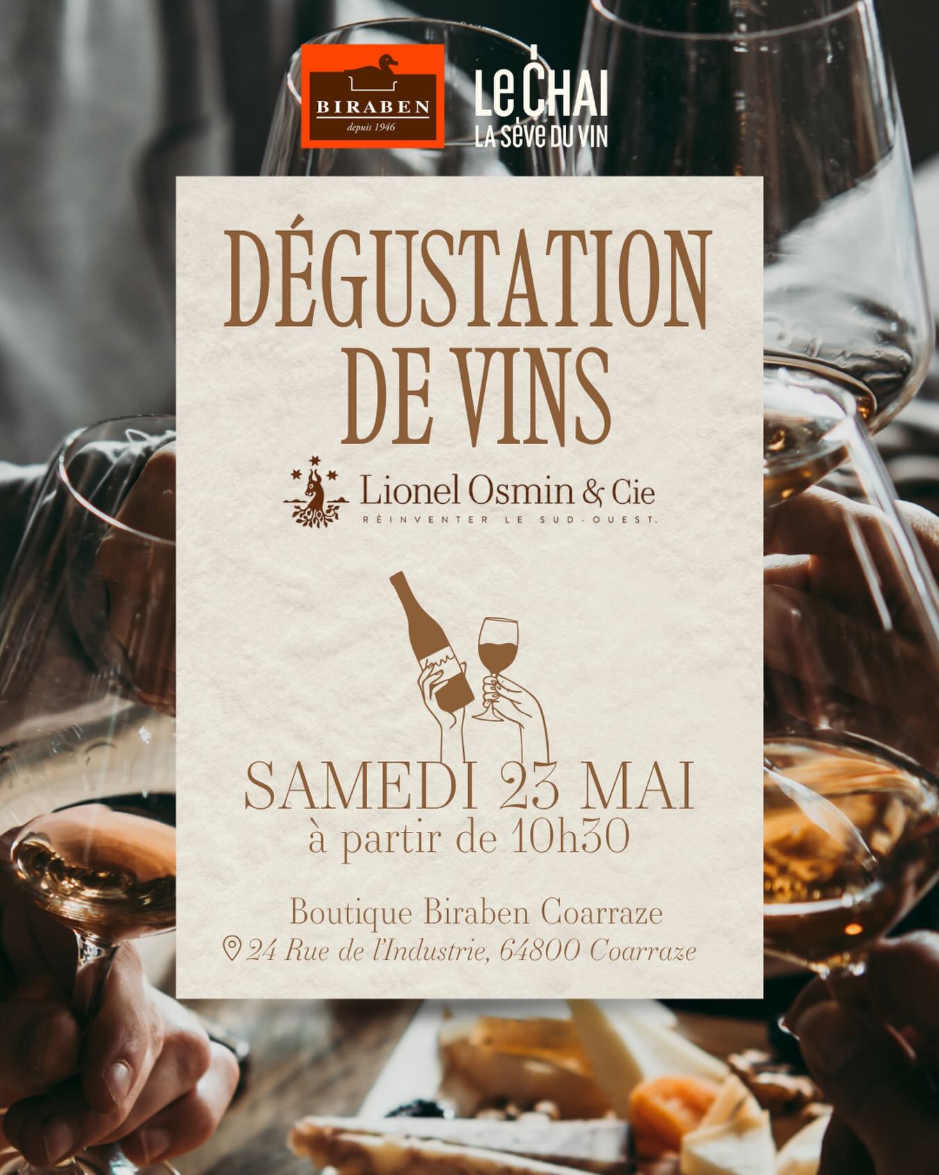 Des blancs frais, des rouges de caractère et plein de belles découvertes à savourer.
📍 Samedi 23 mai
🕥 Dès 10h30
Passez boire un verre, découvrir la sélection et partager un bon moment 🍷