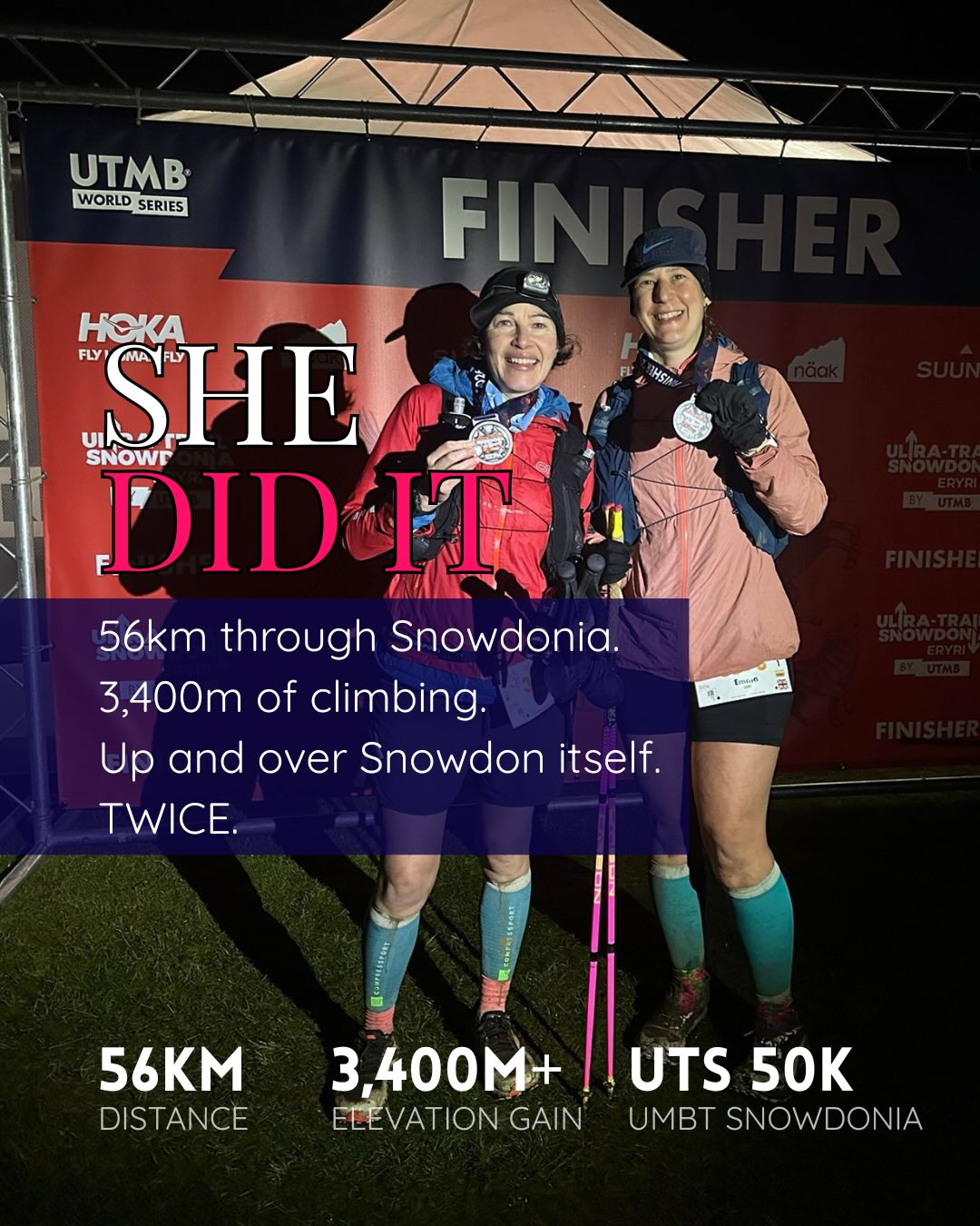 It’s honestly incredible what our clients do outside of the gym.
We’ve got runners, endurance athletes, triathletes, cyclists. Women constantly challenging themselves in huge ways and one of the best parts of what we do is getting to support them through it all. 💚
This weekend one of our members completed the UTS 50K at Ultra-Trail Snowdonia by UTMB… and not only did she tackle it once, she and her friend summited Yr Wyddfa (Snowdon) TWICE during the race. 🤯
56km.
3,400m of climbing.
Freezing cold.
Relentless rain.
Technical mountain terrain.
Hours upon hours moving through bitter wind, soaked clothing, exhausted legs and brutal cut-off times.
The UTS 50K is known as one of the toughest and most demanding ultra-trail races in the UK. A proper test of endurance both physically and mentally; and she absolutely smashed it, finishing within the cut off time.
We are SO proud.
And when we get messages afterwards saying:
“Definitely couldn’t have done my race without the strong classes.”
…we genuinely grin from ear to ear. And in Caragh’s case well up 🥲.
Because this is exactly why we believe so strongly in resistance training for women at every level of sport.
Strength training isn’t just about lifting weights in the gym. It’s what helps you keep going when your body is tired, cold and questioning everything. It builds resilience, endurance, stability and confidence. It helps reduce injury risk through months of training, and gives you the strength to handle the big day when things get tough.
The heavy carries.
The single-leg work.
The hinges.
The squats.
The stuff that maybe doesn’t look flashy on Instagram. But creates a body that is genuinely capable.
We are incredibly proud to have played even a small part in helping her get to that finish line. 💚
If you’ve got a big challenge ahead - whether that’s a race, an event, hiking mountains or simply wanting to feel stronger in your everyday life - come train with us. We’ll help you build a body that can truly do amazing things.
#utmbworldseries #womenwhorun #strongwomen #resistancetraining #stableandstrongfitness
