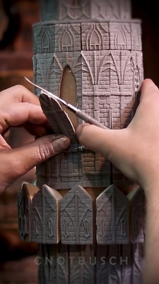 Hey everyone, I’m excited to finally share this project with you. I sculpted Xardas’ Tower from the Gothic 1 Remake!
This was my first time sculpting an architectural structure, and it ended up being 22 inches tall.
I used the original digital 3D file as reference, then sculpted each piece once and duplicated it about 10–15
times using Cosclay C1 Separator and Cosclay, medium firm. That method helped make all the repeating details much more manageable.
The tower is currently in the painting stage, and I’ll be sharing the final reveal in another reel on the launch day.
Gothic 1 Remake drops June 5th on PC and consoles and is available for preorder now!
After spending this much time with Xardas’ Tower on my workbench,
I feel like I need to go visit it in-game now!
Huge shoutout to @thqnordic for giving me the chance to work on such an awesome project!
@thegothicgame
#GothicRemake #TraditionalSculpture #PolymerClay
