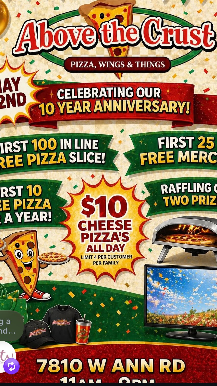 Big congratulations to our friends at Above The Crust on their 10 YEAR anniversary 🍕🎉
We’re excited to be helping bring the celebration to life with a balloon install this Friday 🤍
As a small business ourselves, it’s always inspiring to see local businesses continue to grow, evolve, and serve the community year after year. That kind of longevity takes passion, consistency, and a whole lot of hard work 👏
If you’re looking for Friday plans, stop by and show them some love from 11AM–9PM 🍕✨
#pizza #vegas #community #vegasevents