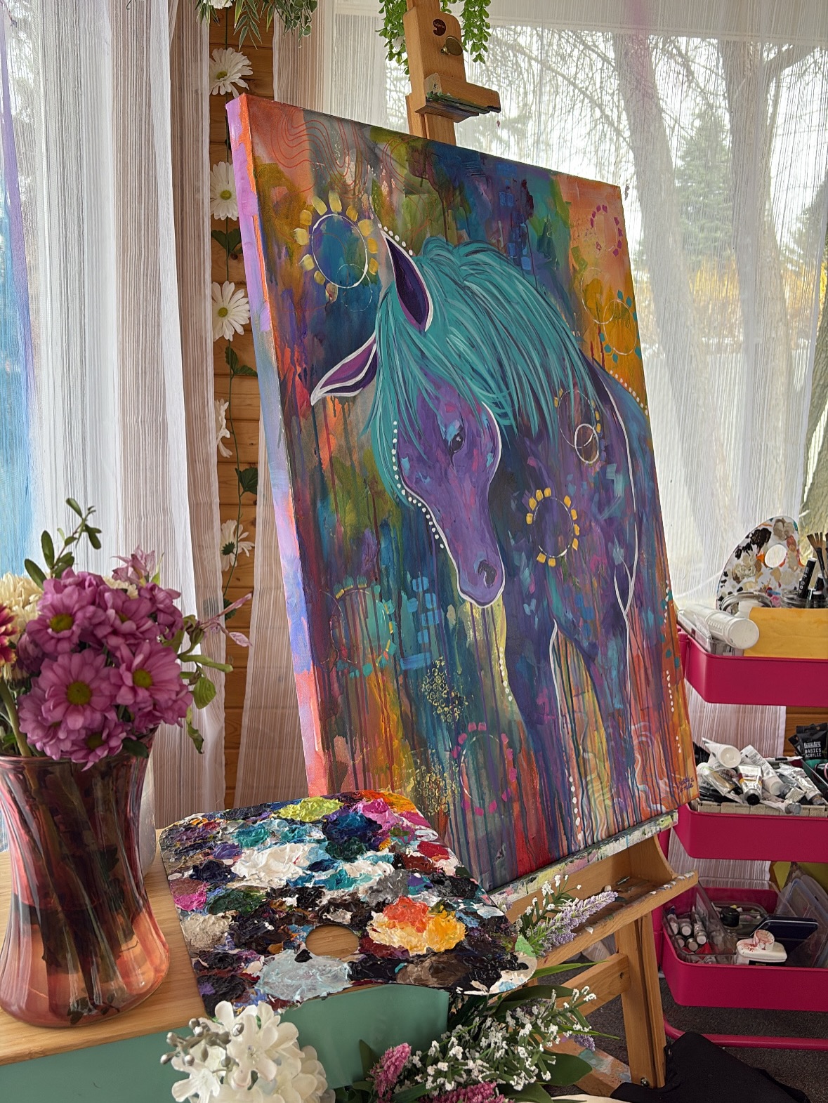 “Violet”
💜🐴
30x40
Acrylic on canvas
Original
Another painting I’m bringing to Art Vancouver!!😊
-
#horsepainting #horseart #wildlifepainting #abstractacrylicpainting #wildlifeart