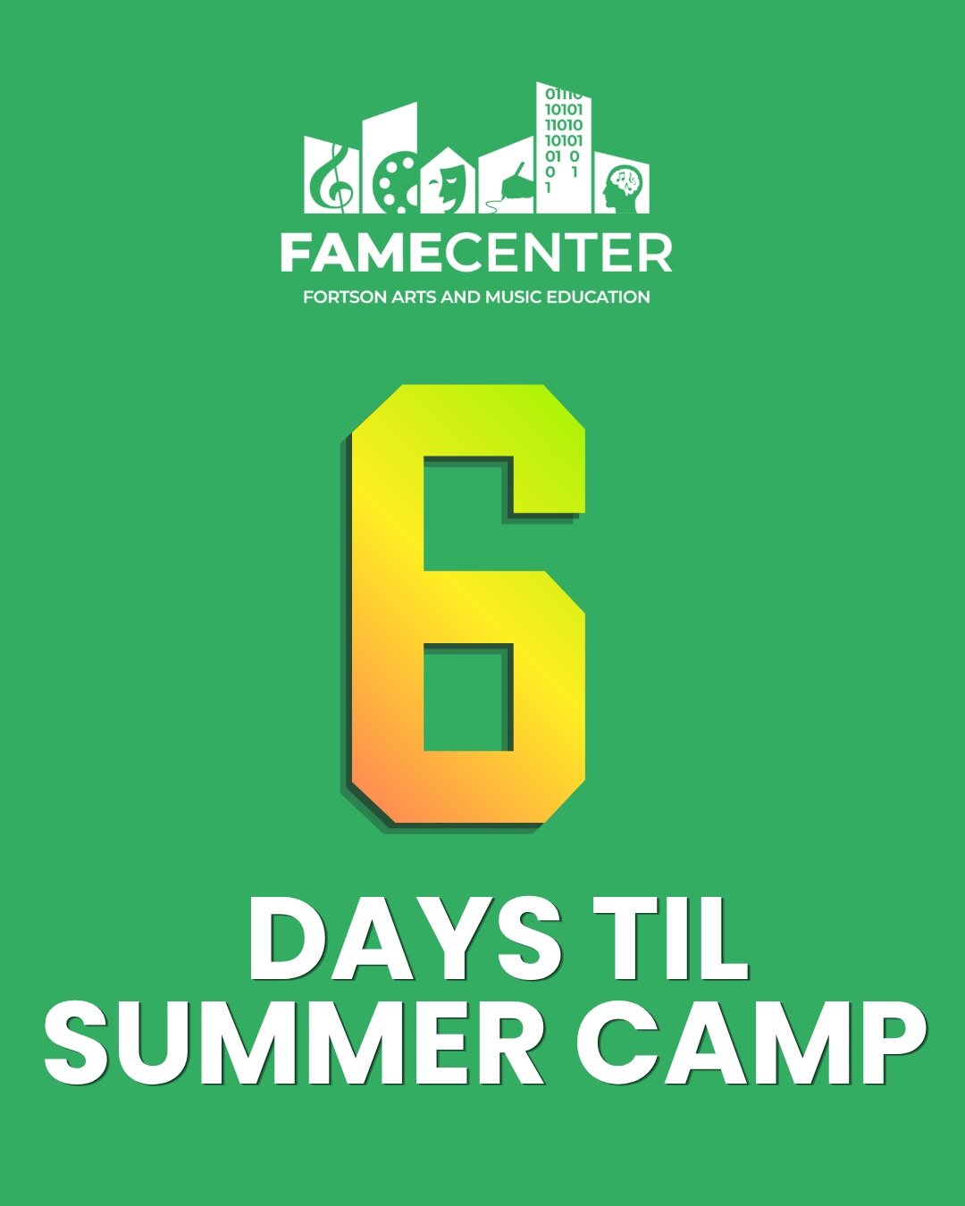 6 days till FAME’s Summer Camp!
If you haven’t registered already click the link in our bio or visit famecenter.org.
Spots are limited SIGN-UP TODAY!
🔗 famecenter.org // Use ‘CAMP26’ for 15% off
#summercamp #nourshinghopechicago #southloop #southloopchicago #chicagoyouth
