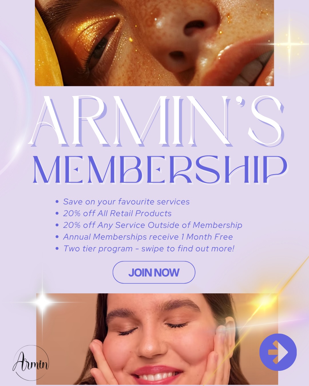Are you the last one who hasn’t signed up for our monthly membership yet? 👀✨
Unlock the Armin’s Beauty Affair monthly membership and treat yourself all year long 💅🏼
Enjoy 2 services every month based on your membership tier + 20% OFF your fave retail products year-round.
Self-care just got easier — and smarter. Start saving today 🫶🏼
You can redeem your services at all Armin’s Beauty Affair locations ✨
When you’re a member, you’re not just a client — you’re family 🤍
Sign up today — link in bio 🔗
