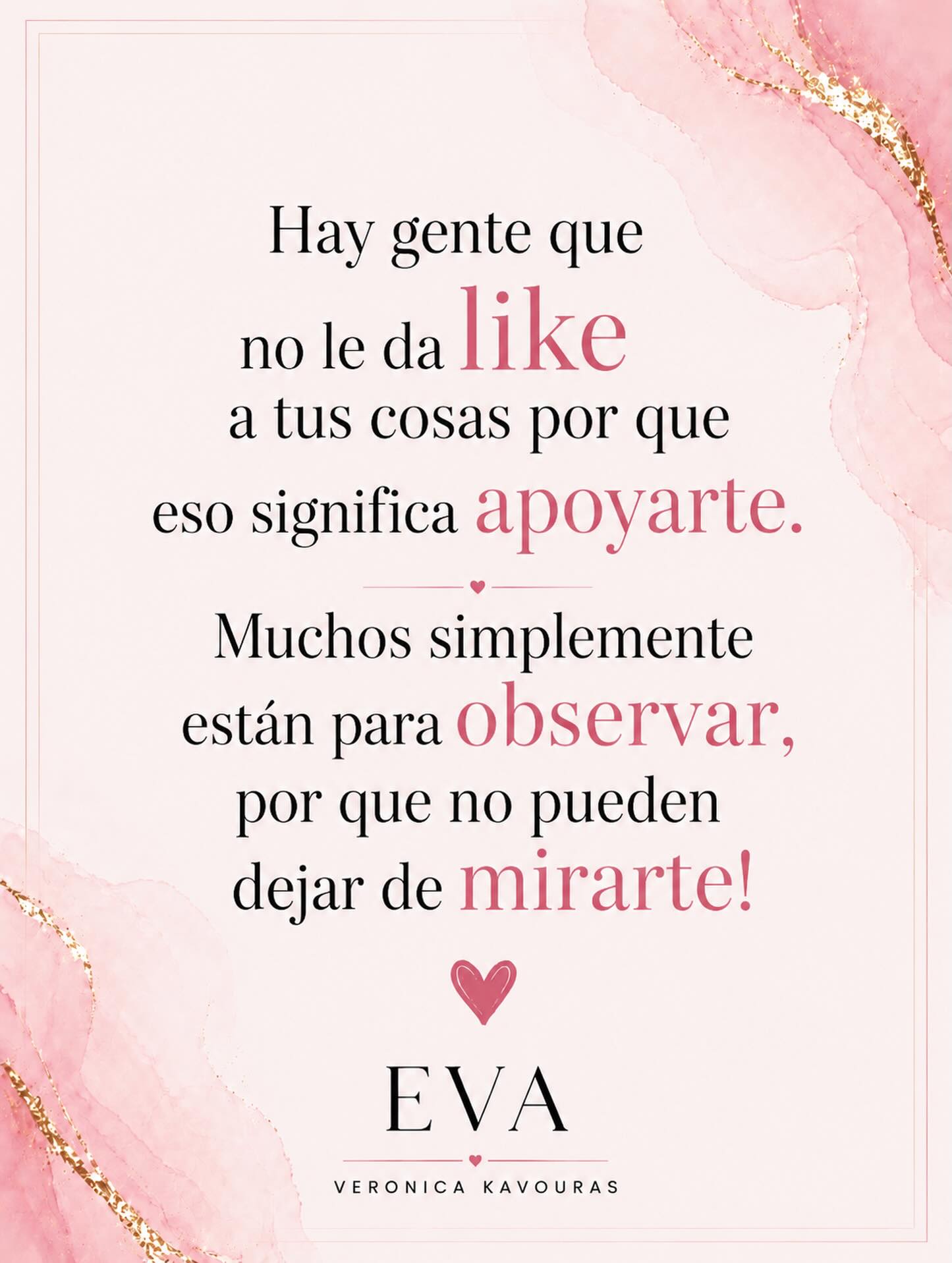 Hay personas que observan todo lo que haces…
pero nunca te apoyarán públicamente.
No porque no vean tu crecimiento,
sino porque hacerlo significaría reconocerlo.
Aprende a no medir tu valor por un like, un comentario o una reacción. ✨
Muchos miran en silencio.
Pocos celebran de verdad.
Y está bien.
Sigue creciendo, sigue brillando y sigue construyendo aunque no todos aplaudan tu proceso. 🤍