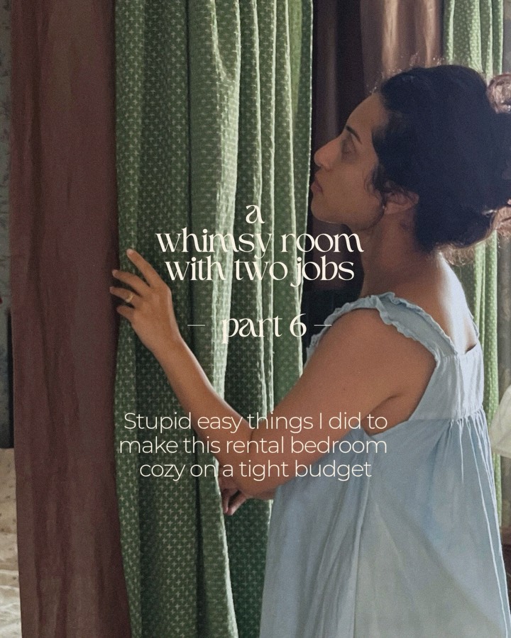 budget-friendly details turning this rental into a whimsical little world 🪿
none of these ideas are complicated, but layering these little ideas together has been completely changing the feeling of this room.
these are a few of my favorite bang-for-your-buck cozy upgrades form this space ✨
What are you go-to ideas?