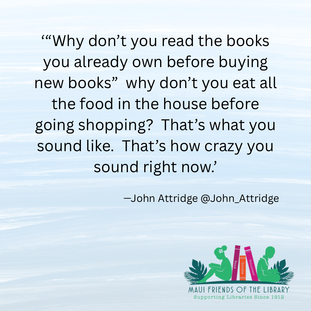 You know that great feeling you get when you discover a book you know youâll love to read? Donât miss that opportunity! Get it while you can at your Maui Friends of the Library store. Youâll keep that feeling while helping support our Maui libraries!đâ
â
Locations:â
Kihei at 95 E Lipoaâ
Kahului at Queen Kaâahumanu Centerâ
Puâunene at East Camp 5 Rdâ
â
Help us out! Every time you LIKE, SHARE and FOLLOW us on Facebook and Instagram it spreads the word in our community about our mission to improve literacy on Maui. â
â
â
#MauiFriendsoftheLibrary #MFOL #MauiBooks #MauiBookstore #UsedBooks #SupportLocalMaui #BookLovers #Mauinonprofit #Hawaiianbooks #reader #booklover #books #reading #read #kidsbooks #booklovers #usedbooks #Hawaiiana #Mauireads #Mauibooks #libraries #great reads #beachreads #Mauilocal