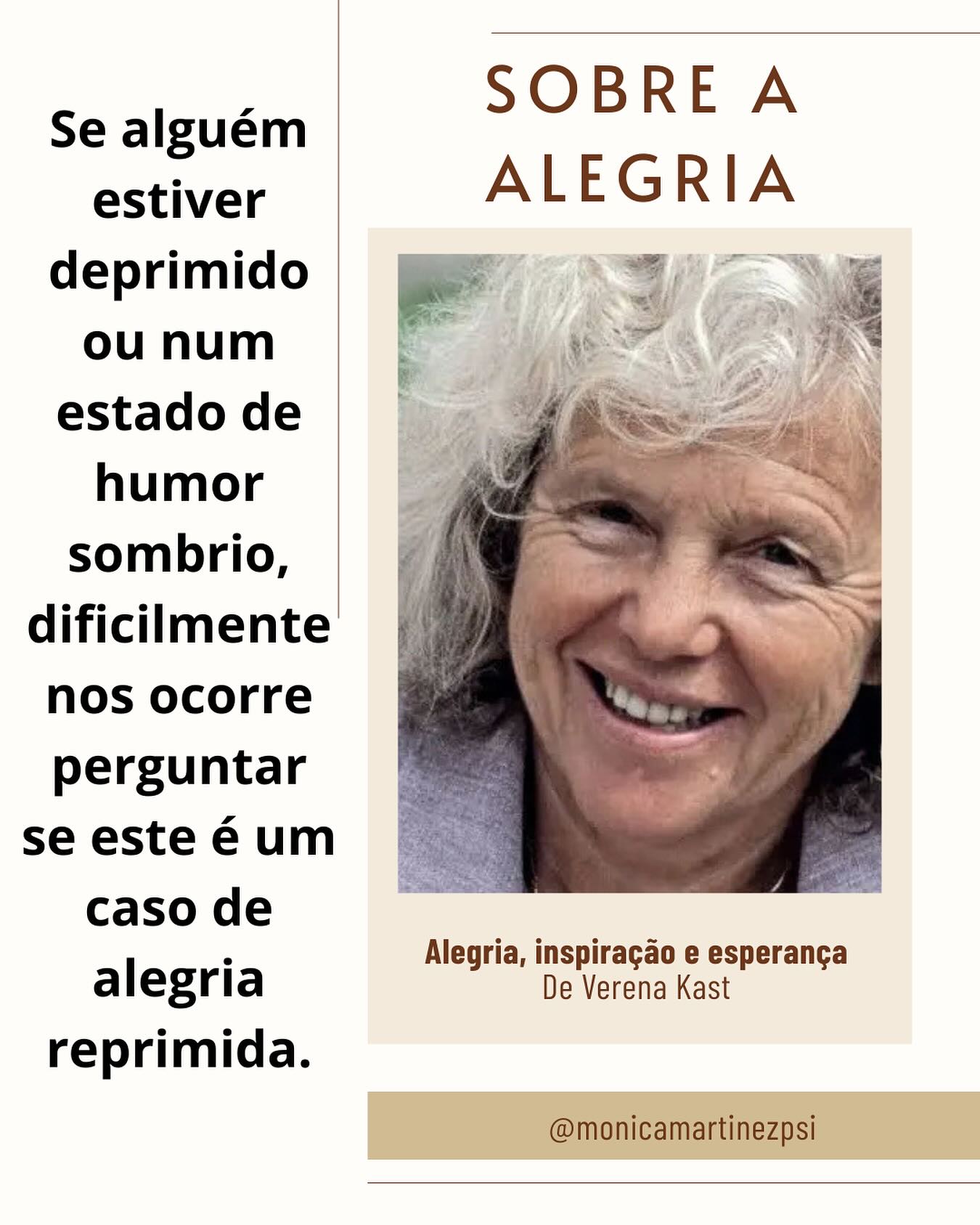 A psicologia analítica nos ensinou a levar o sofrimento a sério. Ansiedade, luto, raiva, depressão — esses estados emocionais foram amplamente explorados, interpretados e simbolizados. Mas e a alegria?
Como observa Verena Kast, a psicologia escreveu surpreendentemente pouco sobre alegria, inspiração e esperança — as emoções da exaltação. Nós as desejamos, mas frequentemente também desconfiamos delas.
Uma pessoa alegre pode rapidamente ser vista como alguém em negação, reprimindo algo ou vivendo na superficialidade. Enquanto isso, a tristeza costuma receber legitimidade psicológica imediata.
Talvez uma das tarefas esquecidas da individuação não seja apenas confrontar a escuridão, mas também desenvolver a capacidade de sustentar a alegria sem culpa, suspeita ou medo.
Não como ingenuidade, mas como vitalidade psíquica. Não como fuga da realidade, mas como uma participação mais profunda na vida.
A alegria também pode exigir coragem.
#VerenaKast #PsicologiaJunguiana #PsicologiaProfunda #CarlJung #Individuação #Psicologia #Alegria #PsicologiaAnalítica #Esperança #VidaInterior #coragem #monicamartinezpsi