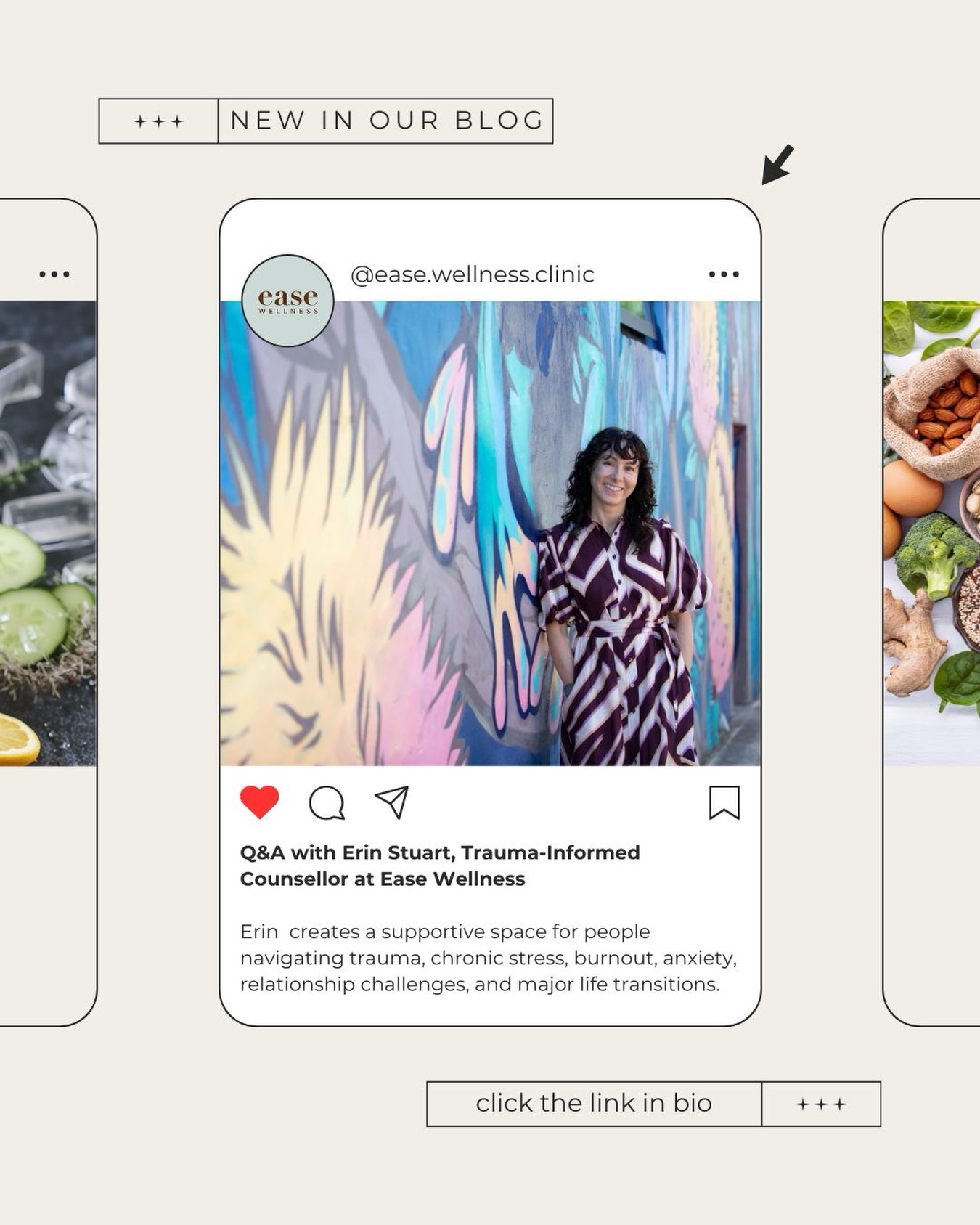 There’s a new Practitioner Spotlight live on the Ease Wellness Blog ✨
We sat down with our new counsellor, Erin Stuart, to chat about her approach to trauma-informed counselling, nervous system support, healing, self-compassion, and what it really means to create a safe space for growth and change.
In this beautiful Q&A, Erin shares:
• Her holistic and somatic approach to counselling
• What clients can expect in a first session
• Her insights on trauma, burnout, stress and emotional overwhelm
• The importance of connection, self-awareness and nervous system regulation
• 6 simple wellness practices to support your everyday wellbeing
If you’re curious about trauma-informed care, healing through connection, or simply want to learn more about Erin and her work, this is a beautiful read. 🤍
Read the full Q&A via the link in bio.
#EaseWellness #TraumaInformedCare #Counselling #HolisticWellness #SomaticHealing