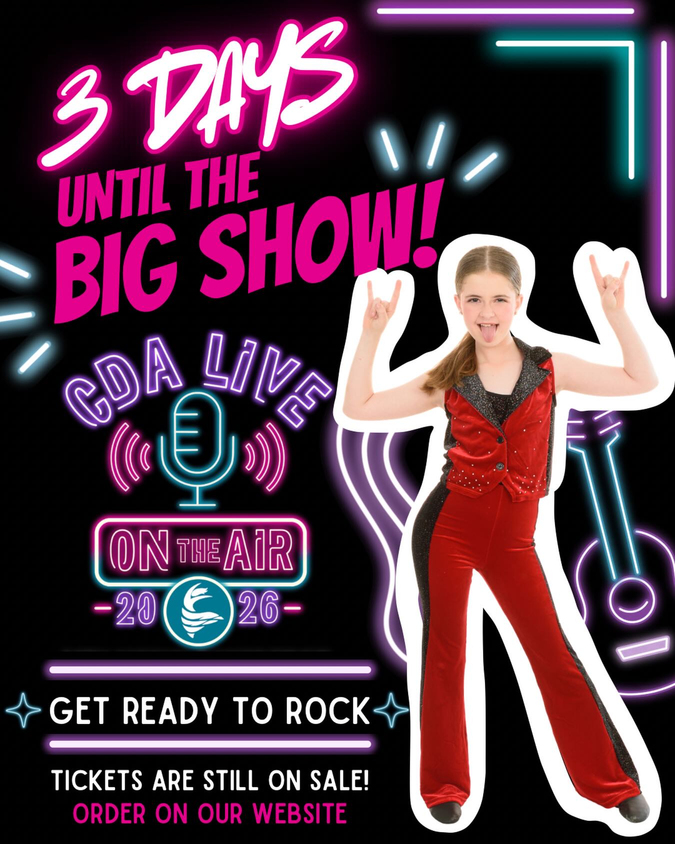 After today there are only 3 DAYS LEFT until our recital! Make sure you have gotten your tickets, you will not want to miss this 💜
