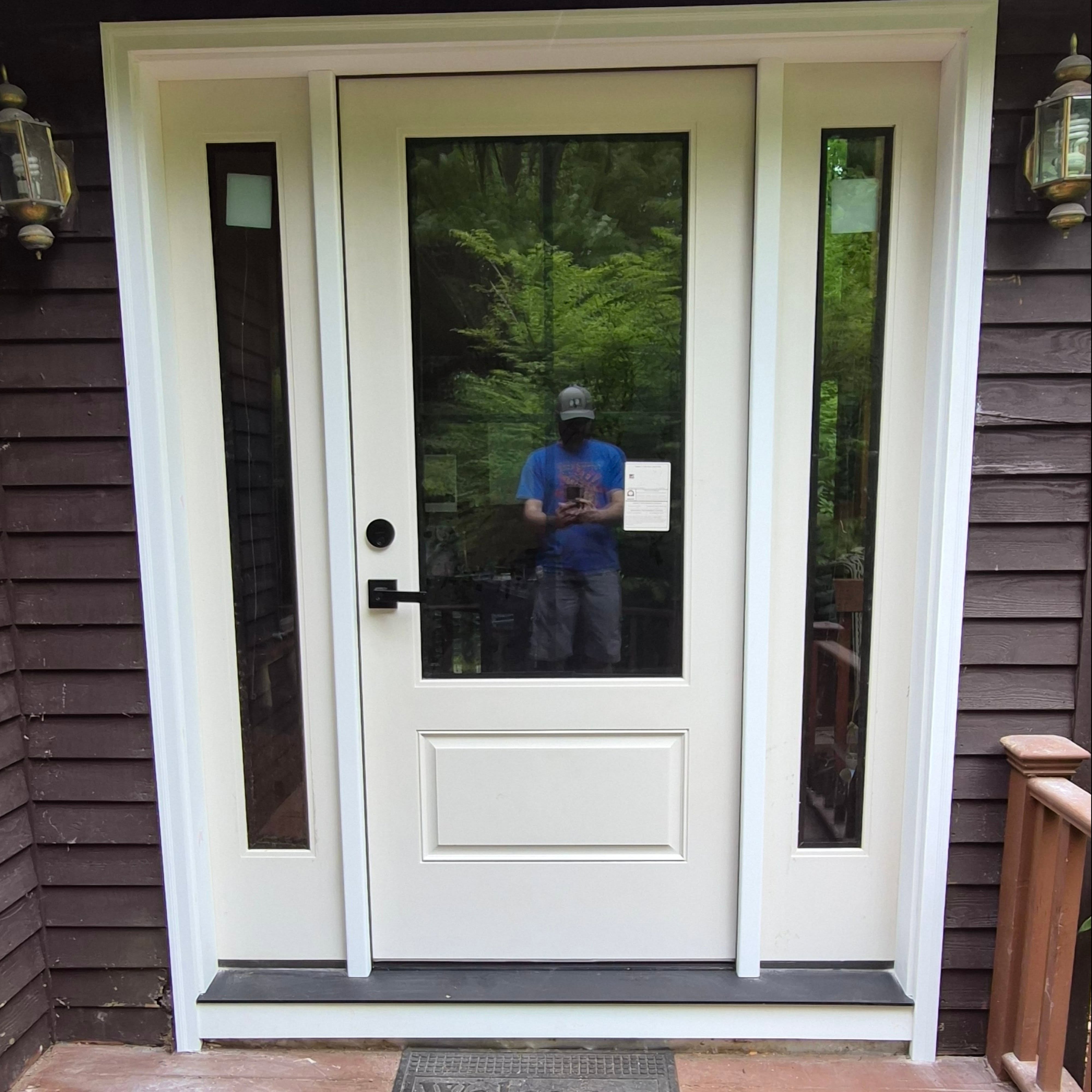 Installed a new entry door for a friend. Rebuilt the box sill that was rotted through and added some structural support to the deck. In and out in a day and a half.