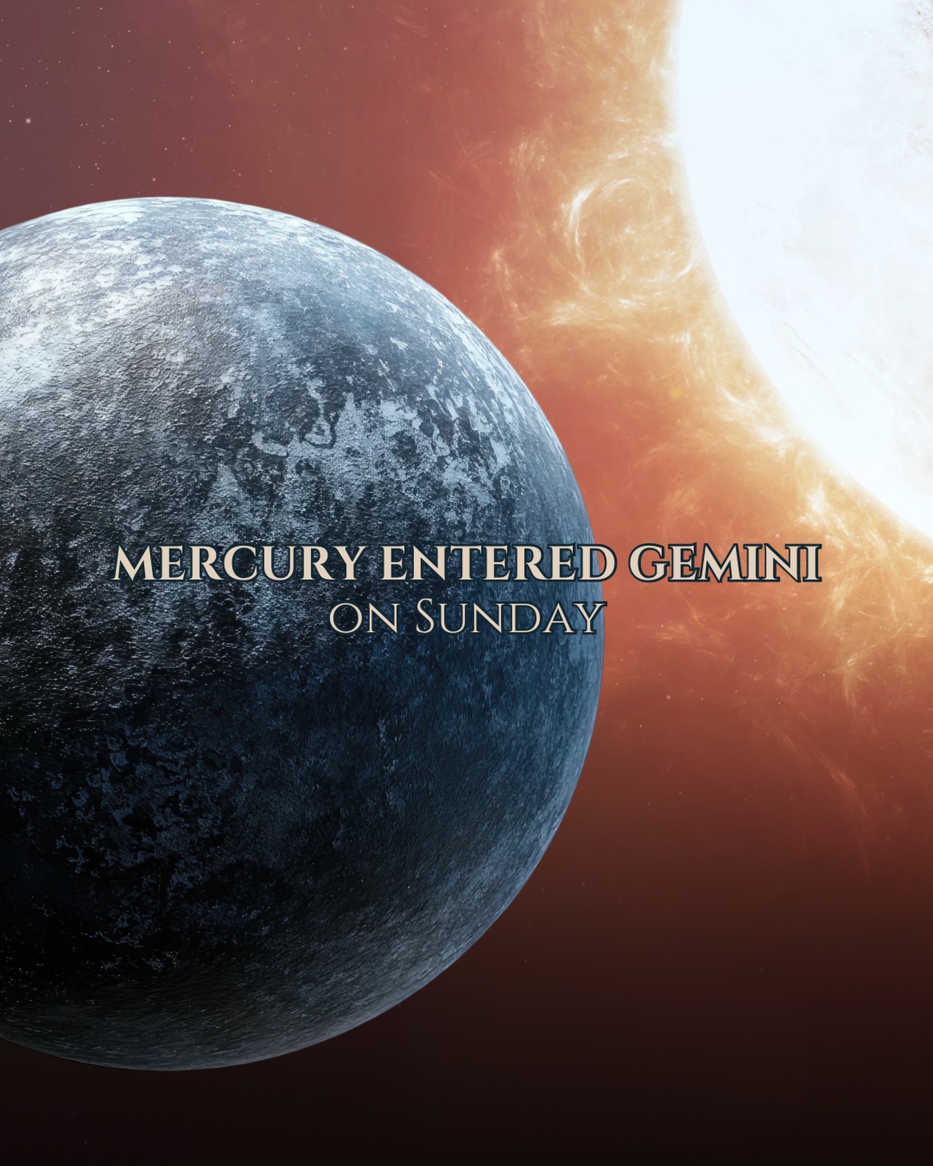 Mercury returns home.
After the slowness of Taurus, that deliberate, take-your-time energy we’ve all been wading through, Mercury steps into Gemini and everything shifts up a gear.
And honestly, it should. Because this is where Mercury belongs. Gemini is its ruler, its native language. The mind gets faster here, sharper, more curious. Ideas start connecting in ways they just weren’t before. Conversations feel alive again. You want to read, write, ask questions, follow a thought all the way to the end just to see where it lands.
If you’ve been waiting to have a difficult conversation, this is your window. If you’ve been trying to find the words for something, an idea, a decision, a feeling you couldn’t quite get hold of , Mercury in Gemini hands you the language.
But be careful. Gemini energy scatters if you let it. The mind wants to be everywhere at once, touching everything, finishing nothing. So use the sharpness, but give it somewhere to go. Let the curiosity move you forward, not just sideways.
Mercury is in Gemini until June 1st. That’s a real stretch of time to work with this intentionally.
Ask the question you’ve been putting off. Start the conversation. Write the thing. Follow the thread.
Your mind is ready. Let it move. ✨
What’s one thing you’ve been trying to find the words for lately? Drop it below 👇